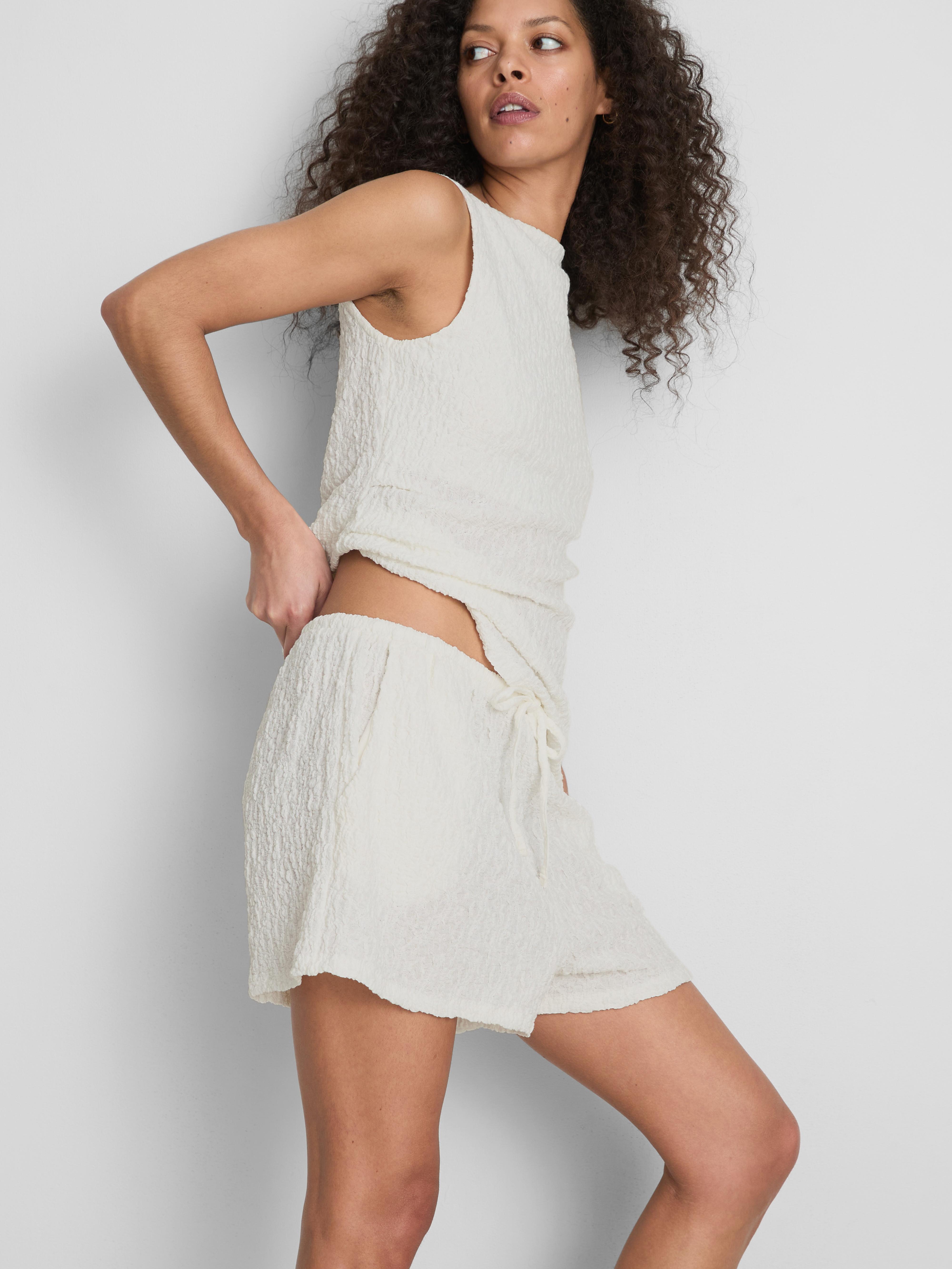 Paula Echevarría Relaxed Crinkle Shorts