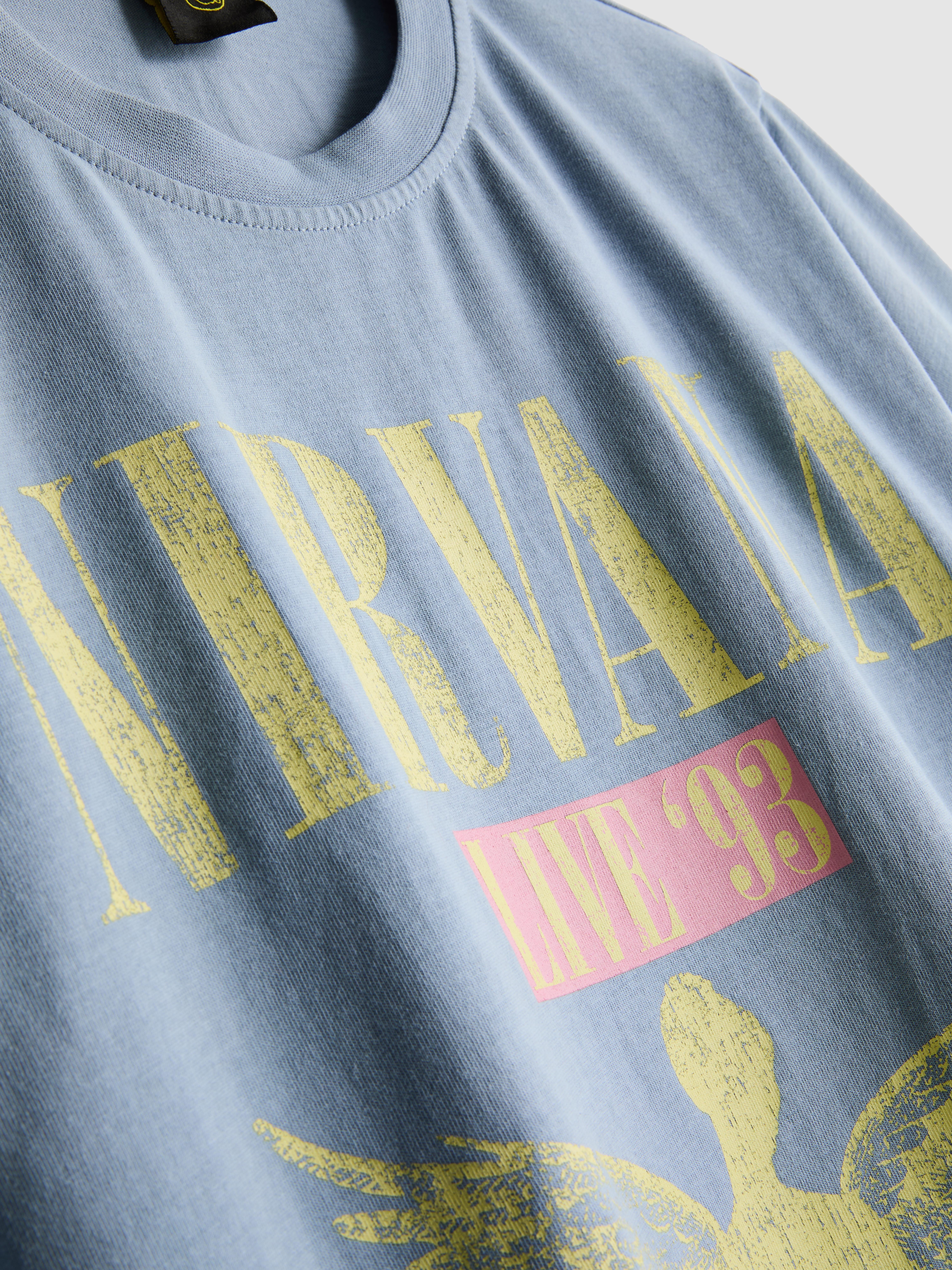 Lässiges Band-T-Shirt mit „Nirvana Engel“-Grafik