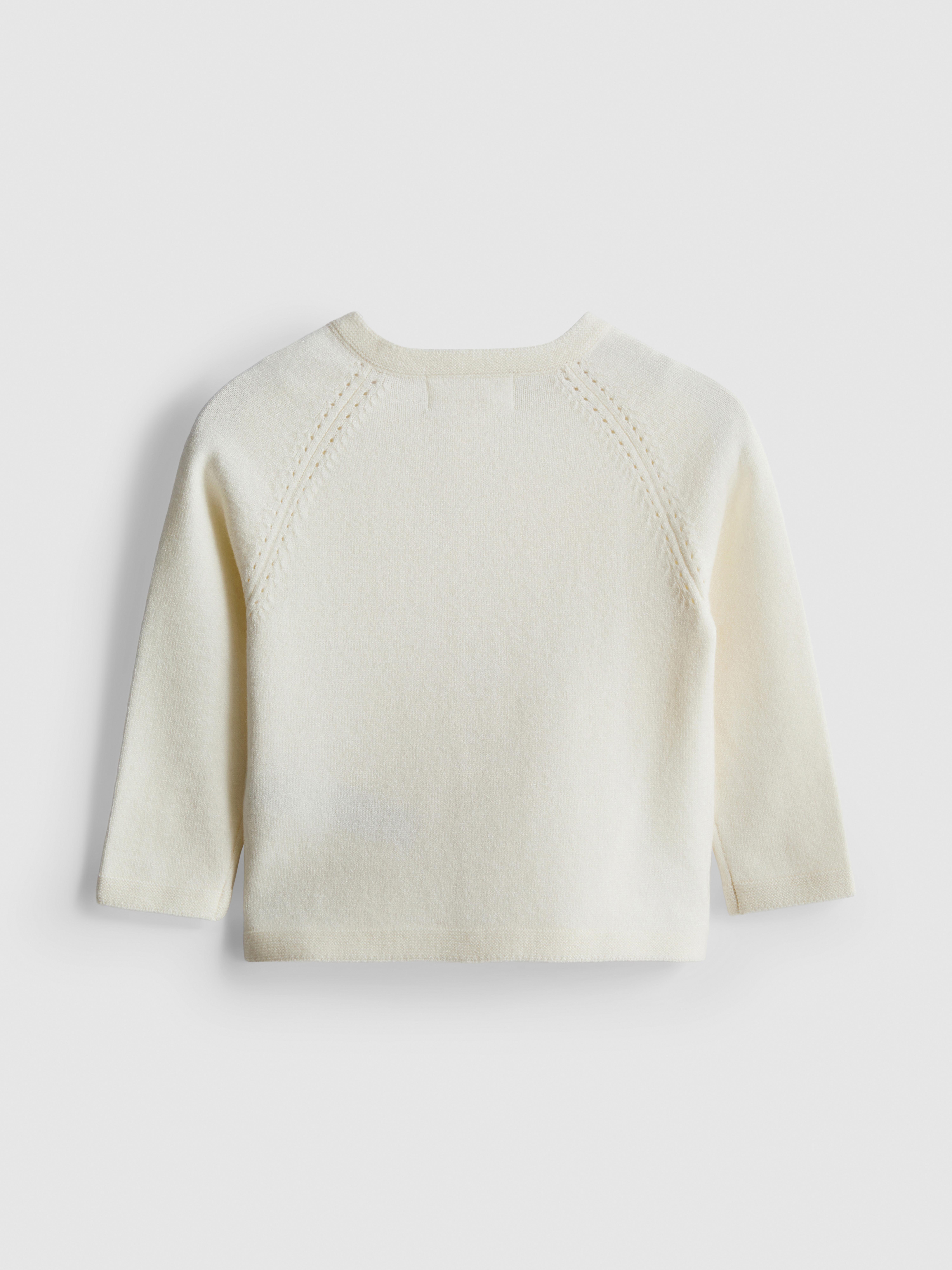 0-18mths | Newborn Pointelle Knit Cardigan
