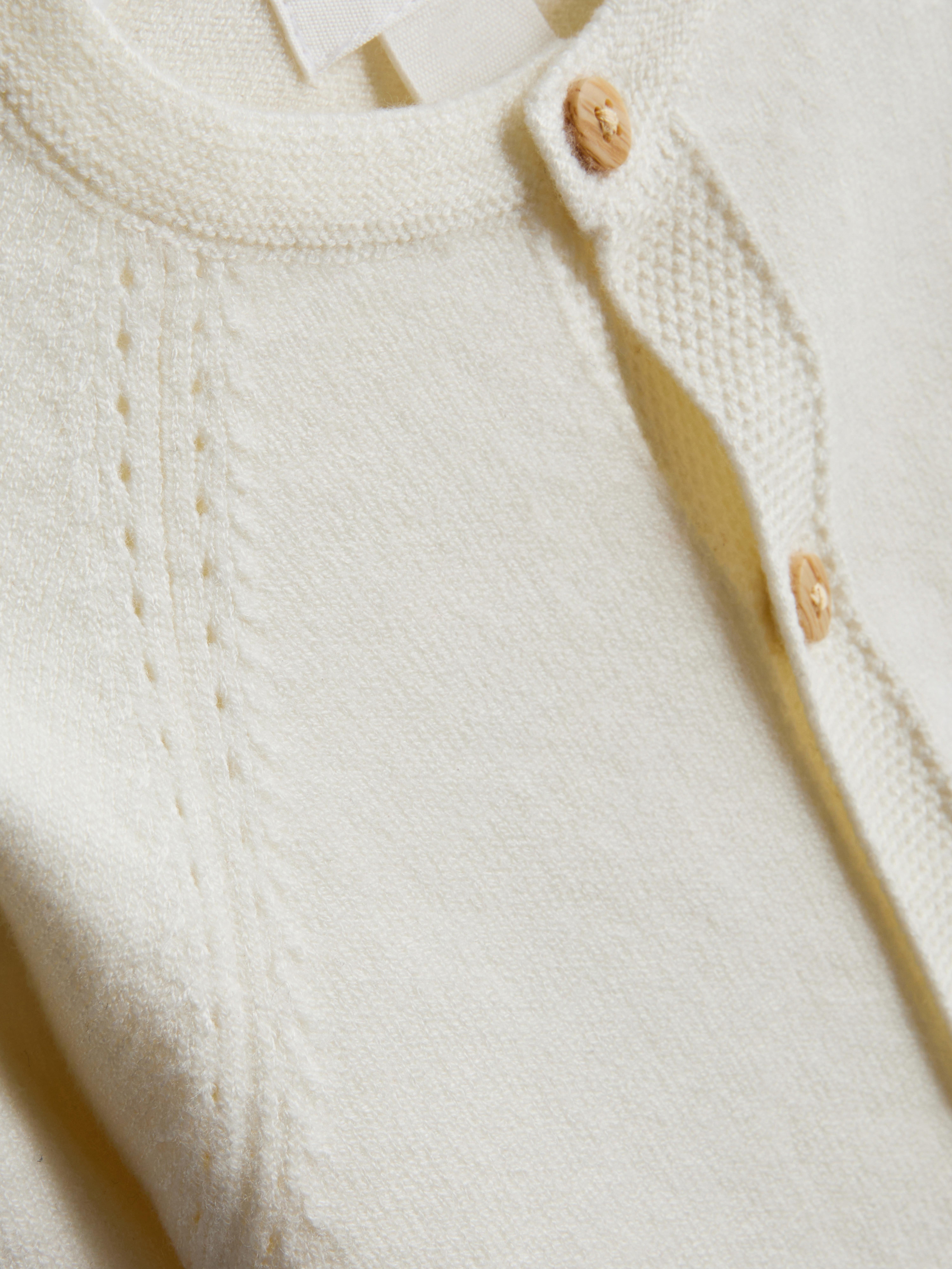 0-18mths | Newborn Pointelle Knit Cardigan
