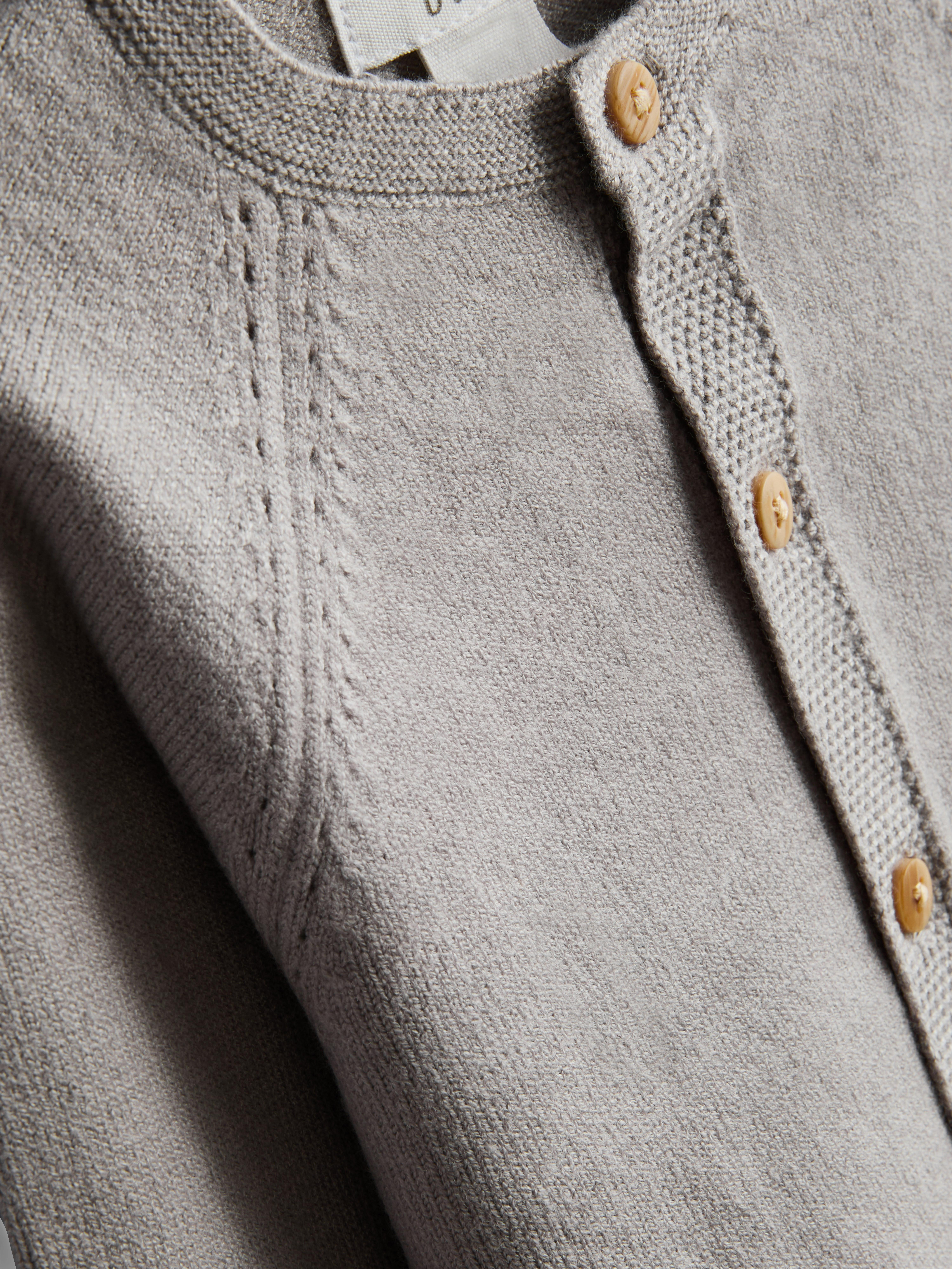 0-18mths | Newborn Pointelle Knit Cardigan