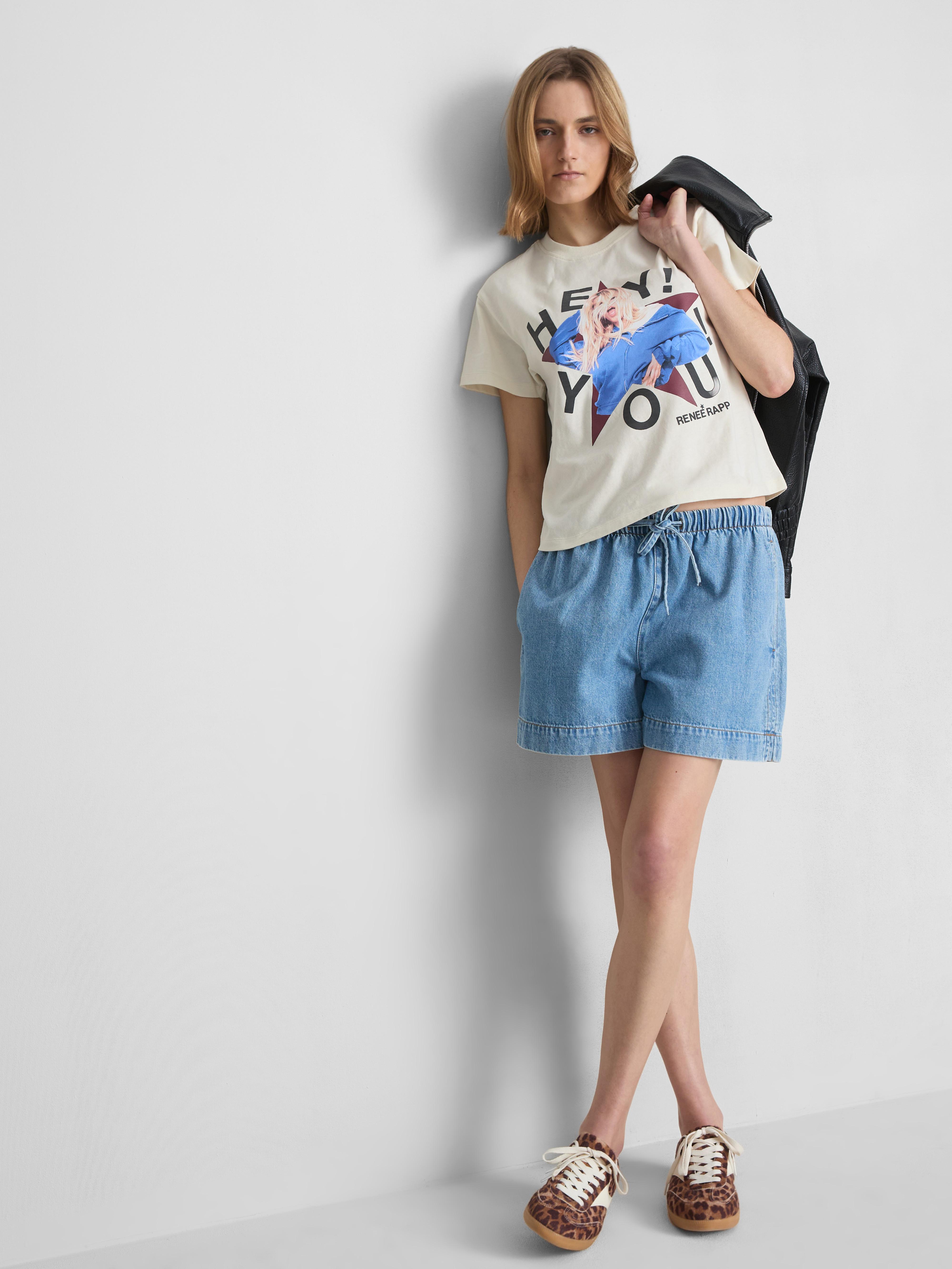 Camiseta de algodón con estampado de Reneé Rap