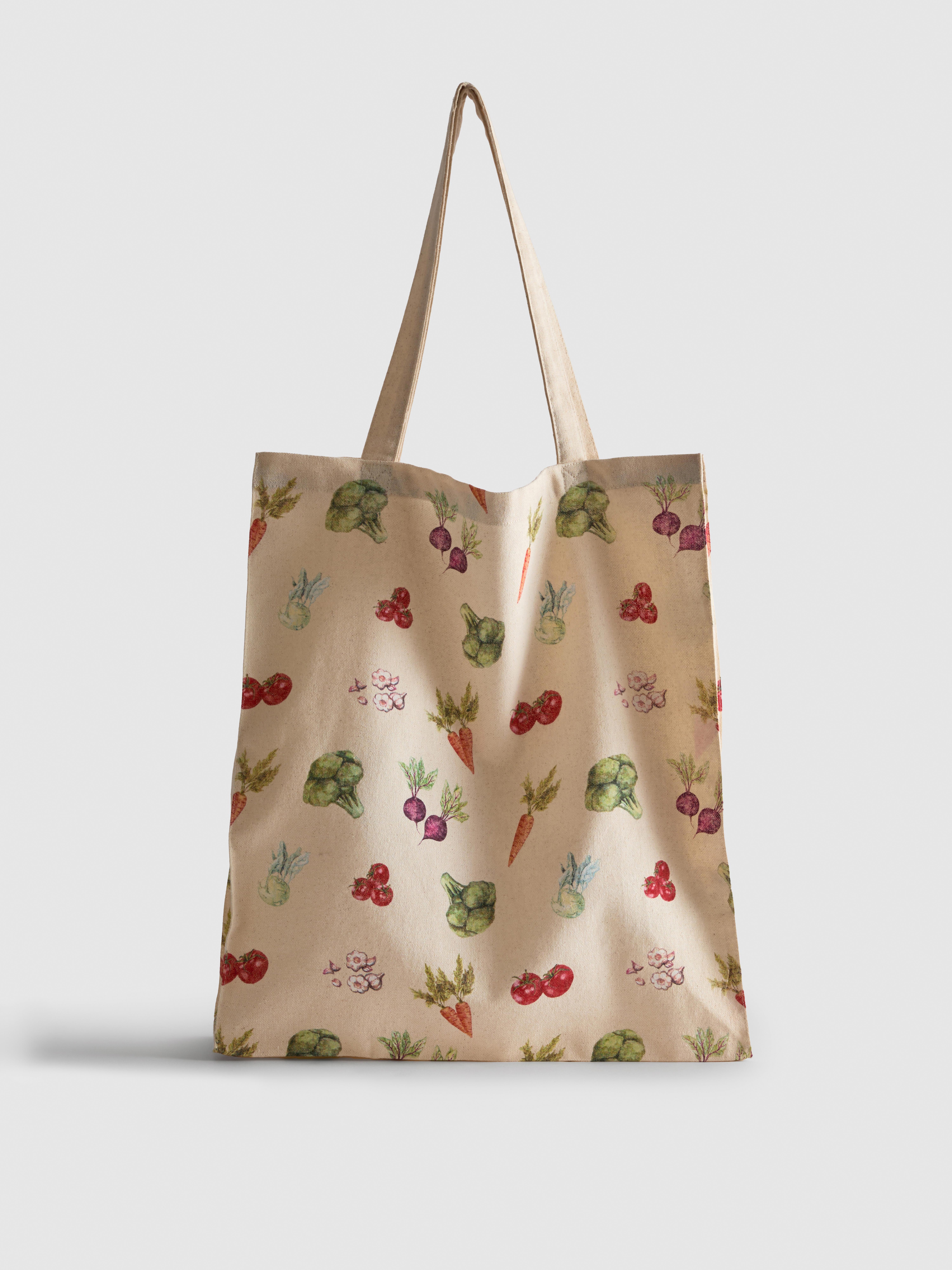 Vegetable Print Tote Bag