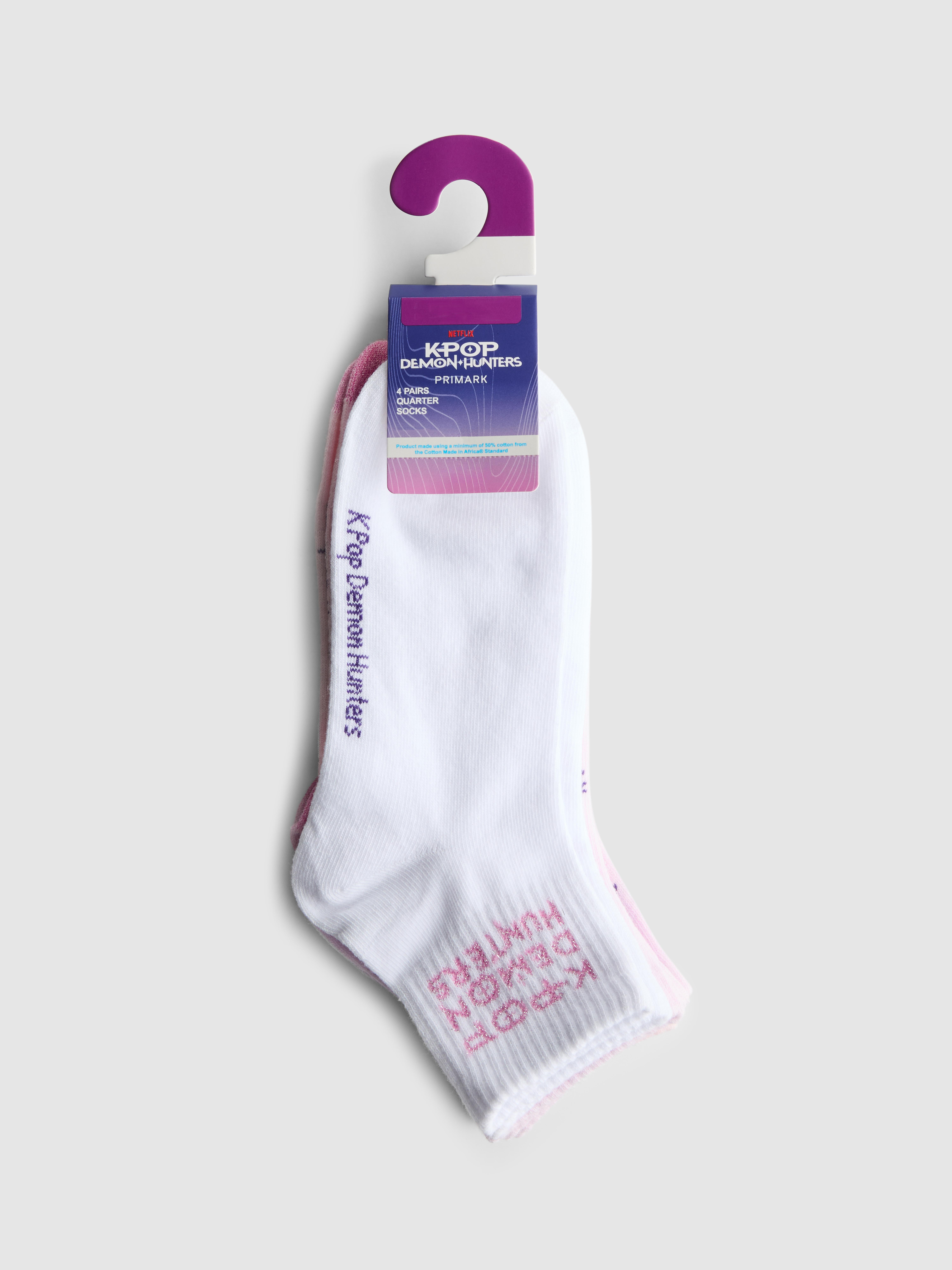 4 paires de chaussettes basses KPop Demon Hunters