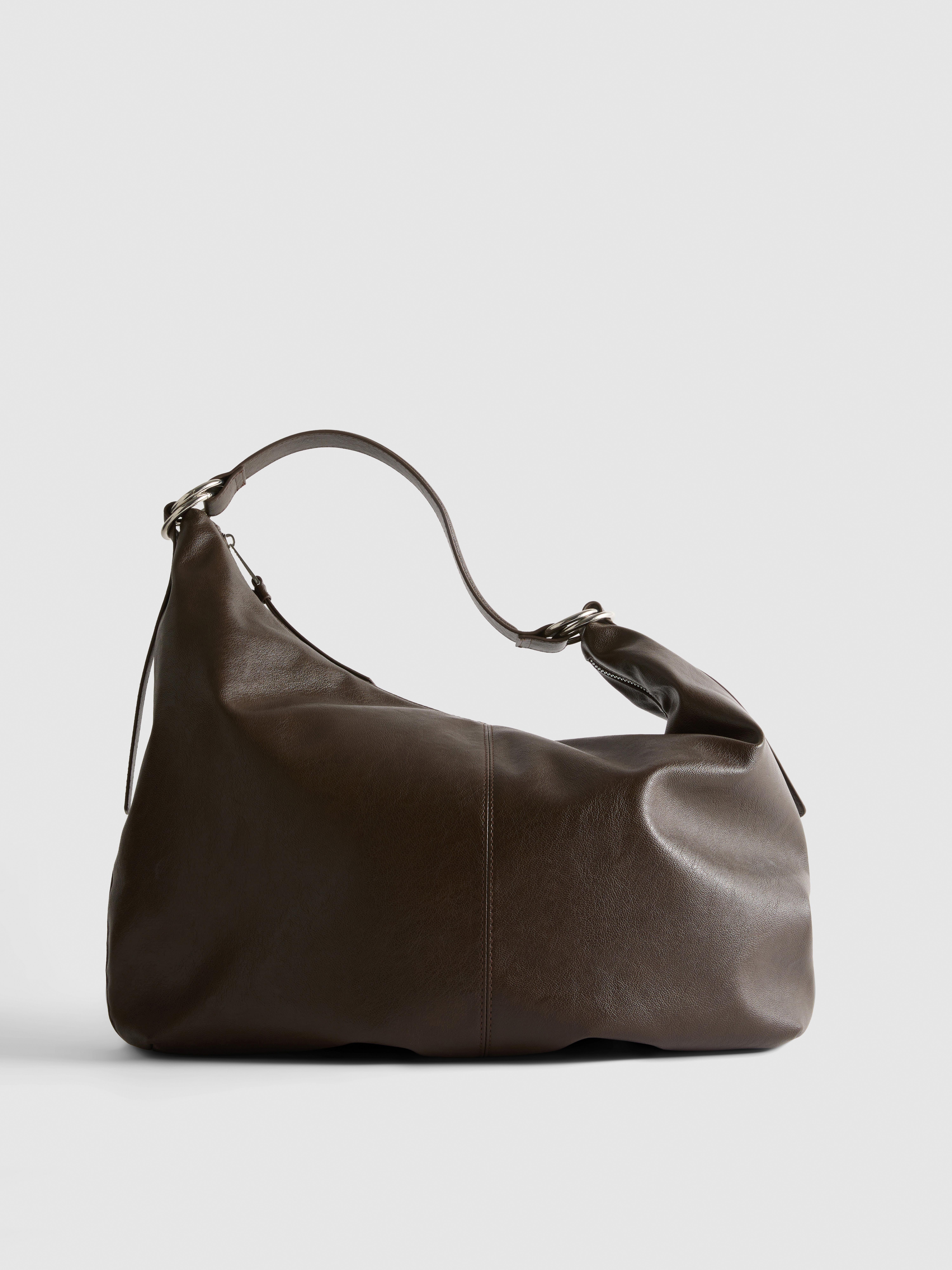 Ring Detail Slouch Shoulder Bag