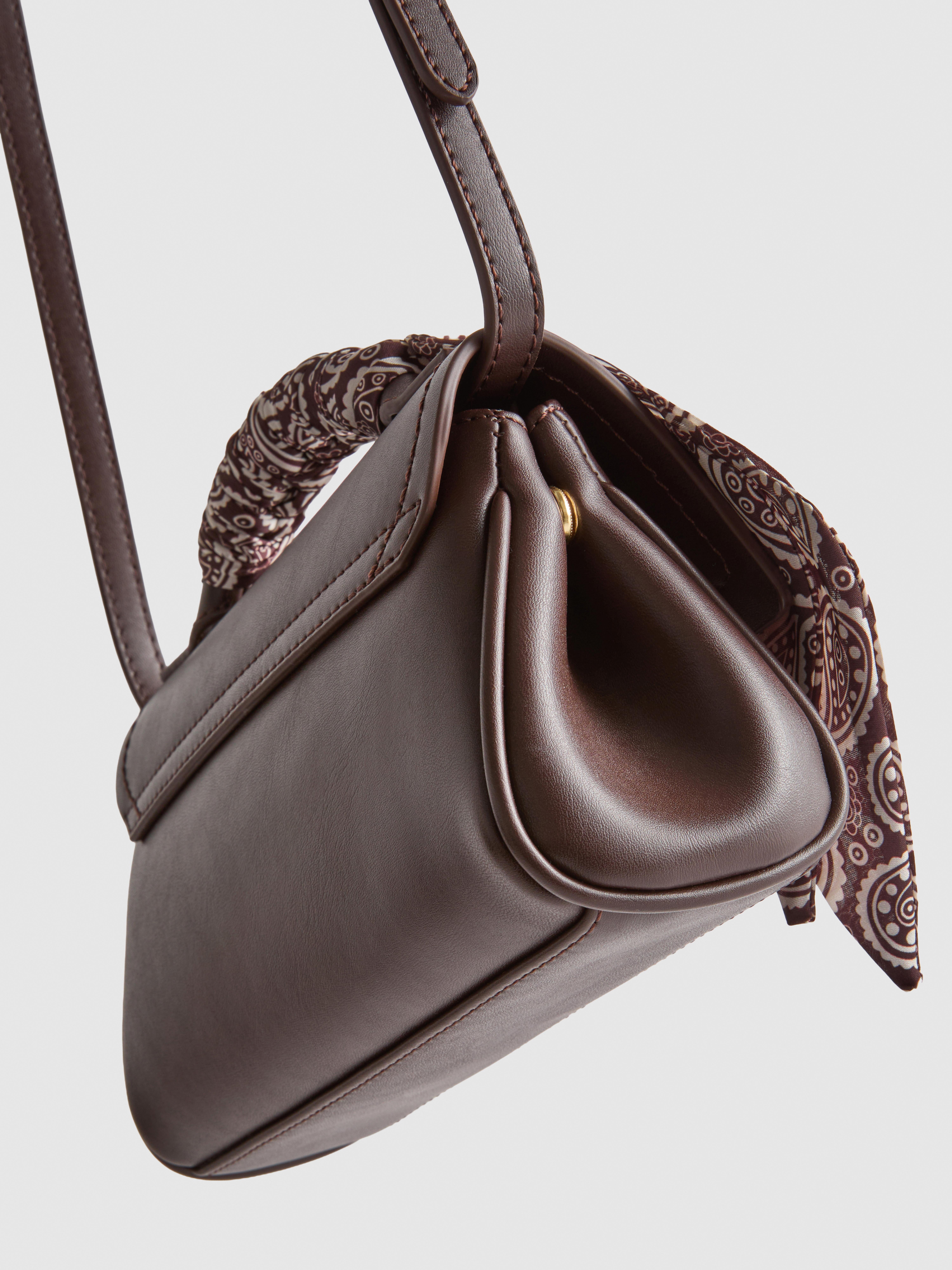 Scarf Detail Crossbody Bag