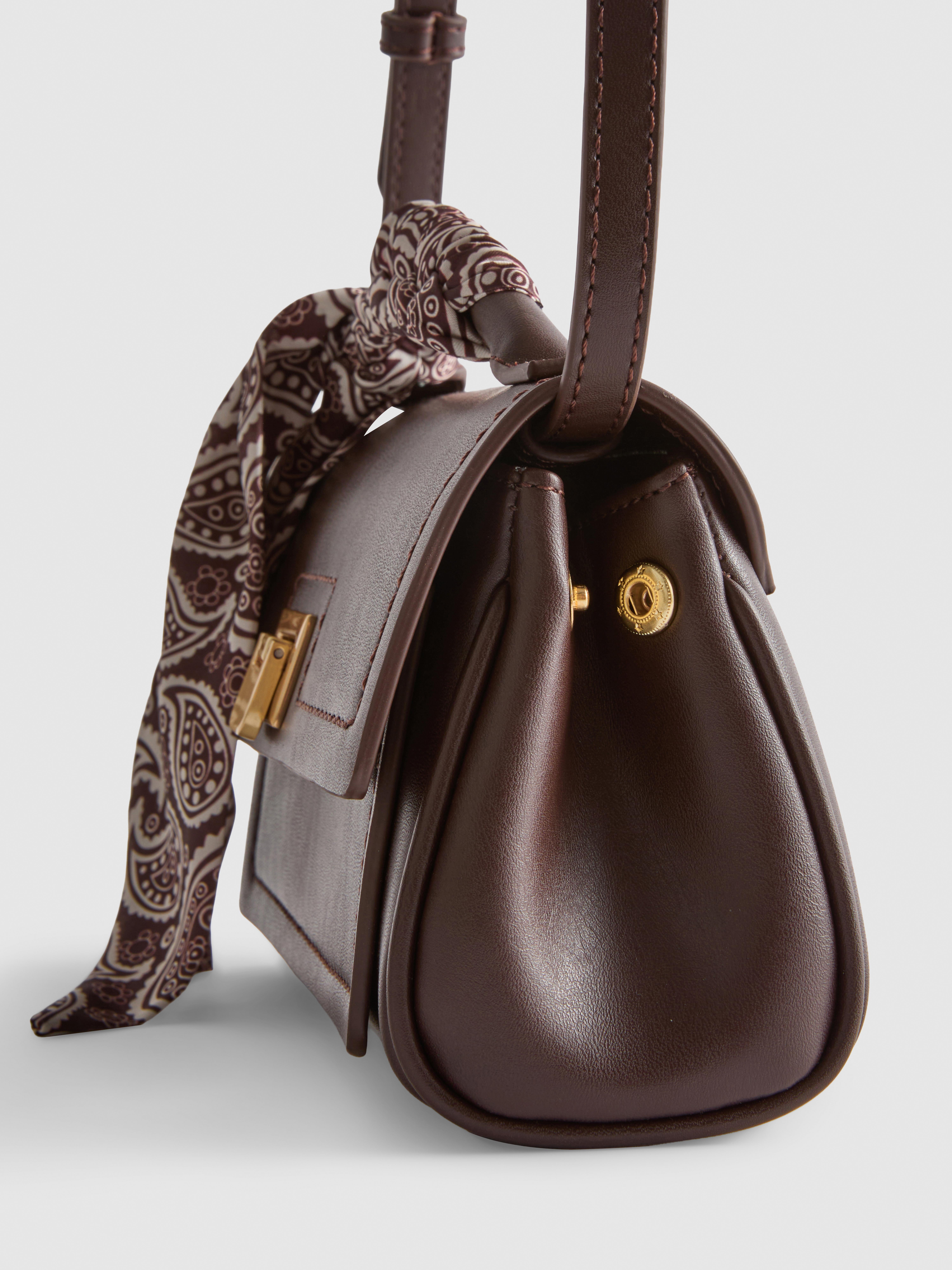 Scarf Detail Crossbody Bag
