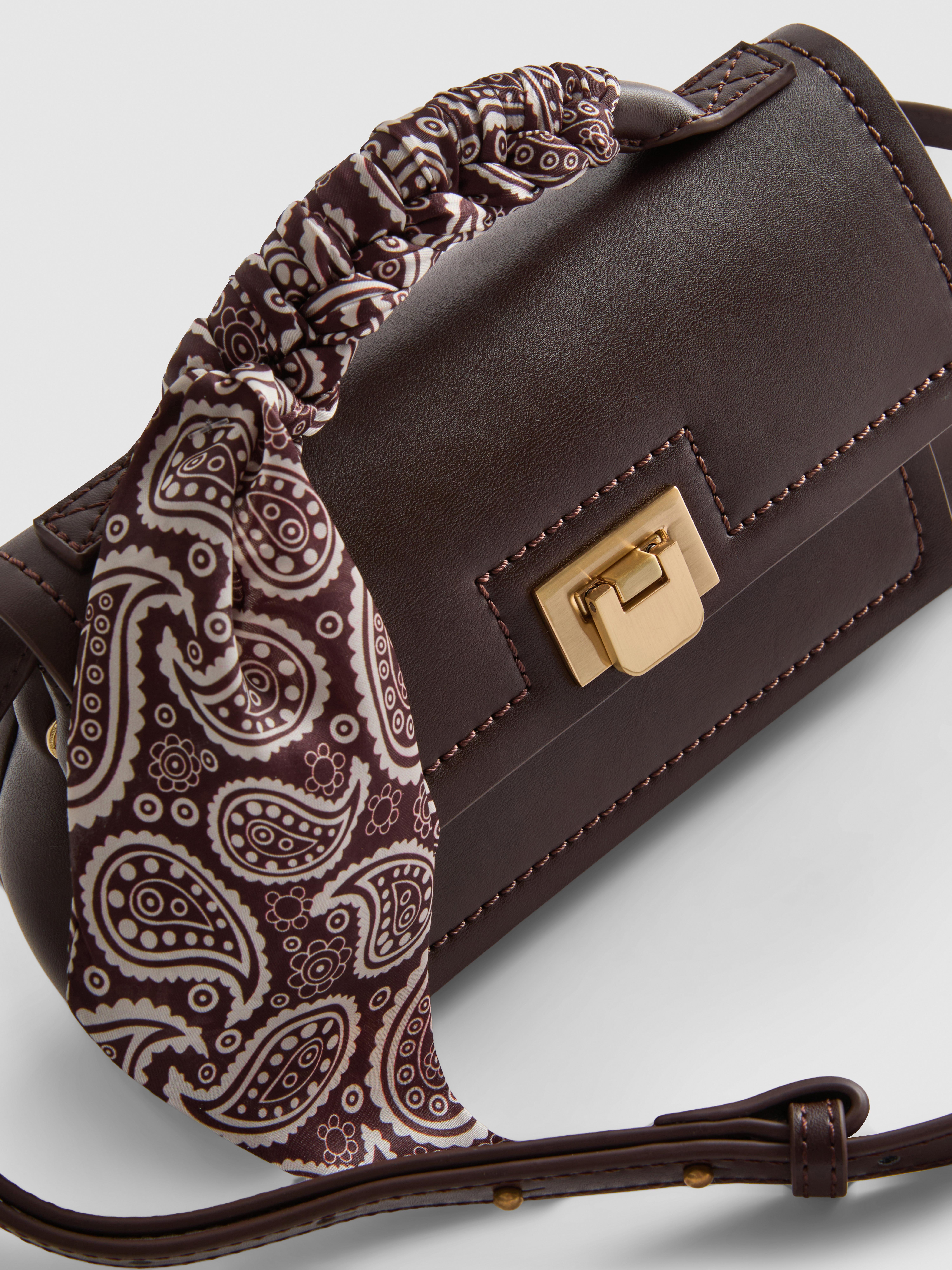 Scarf Detail Crossbody Bag