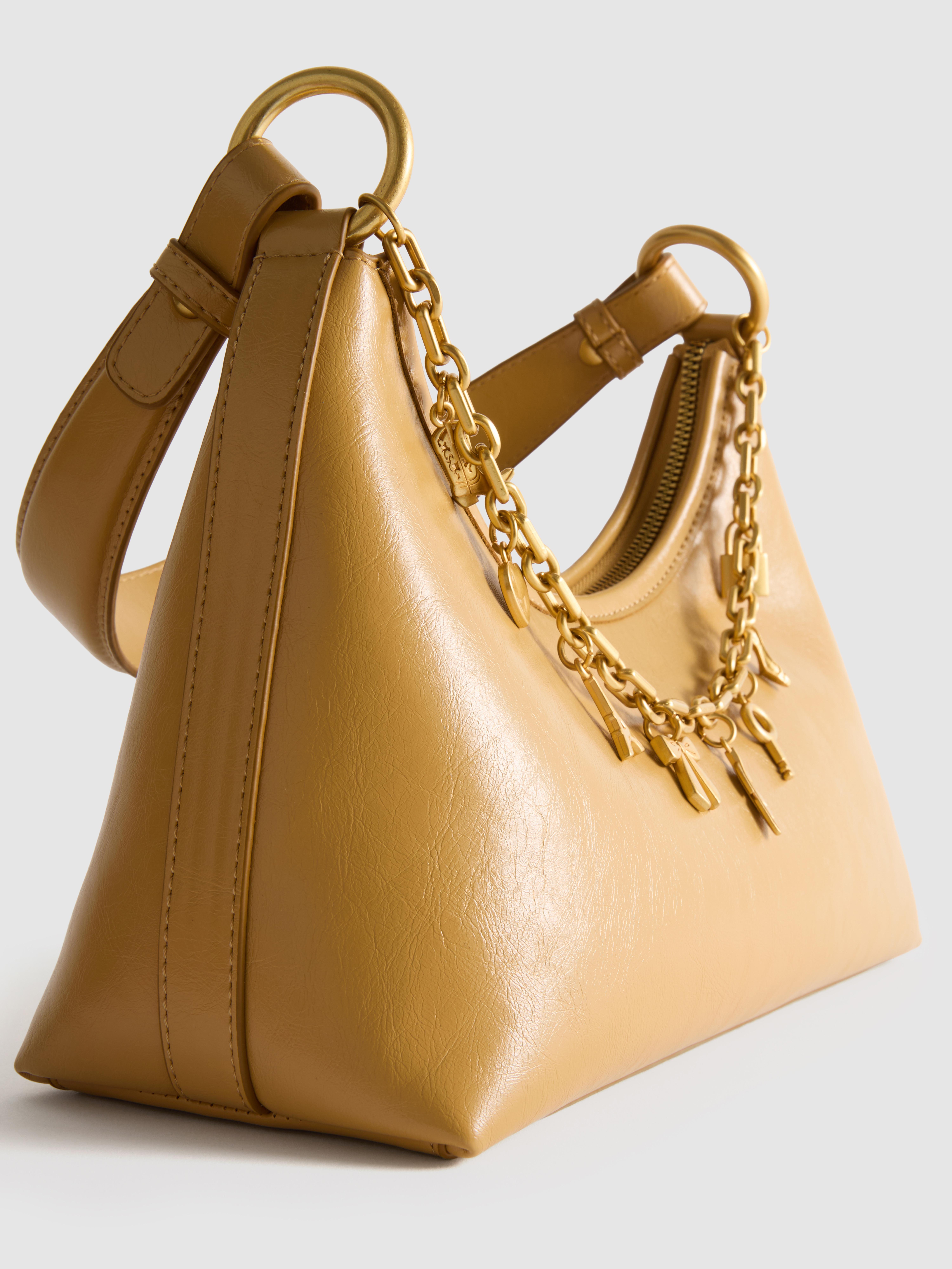 Charm Detail Shoulder Bag
