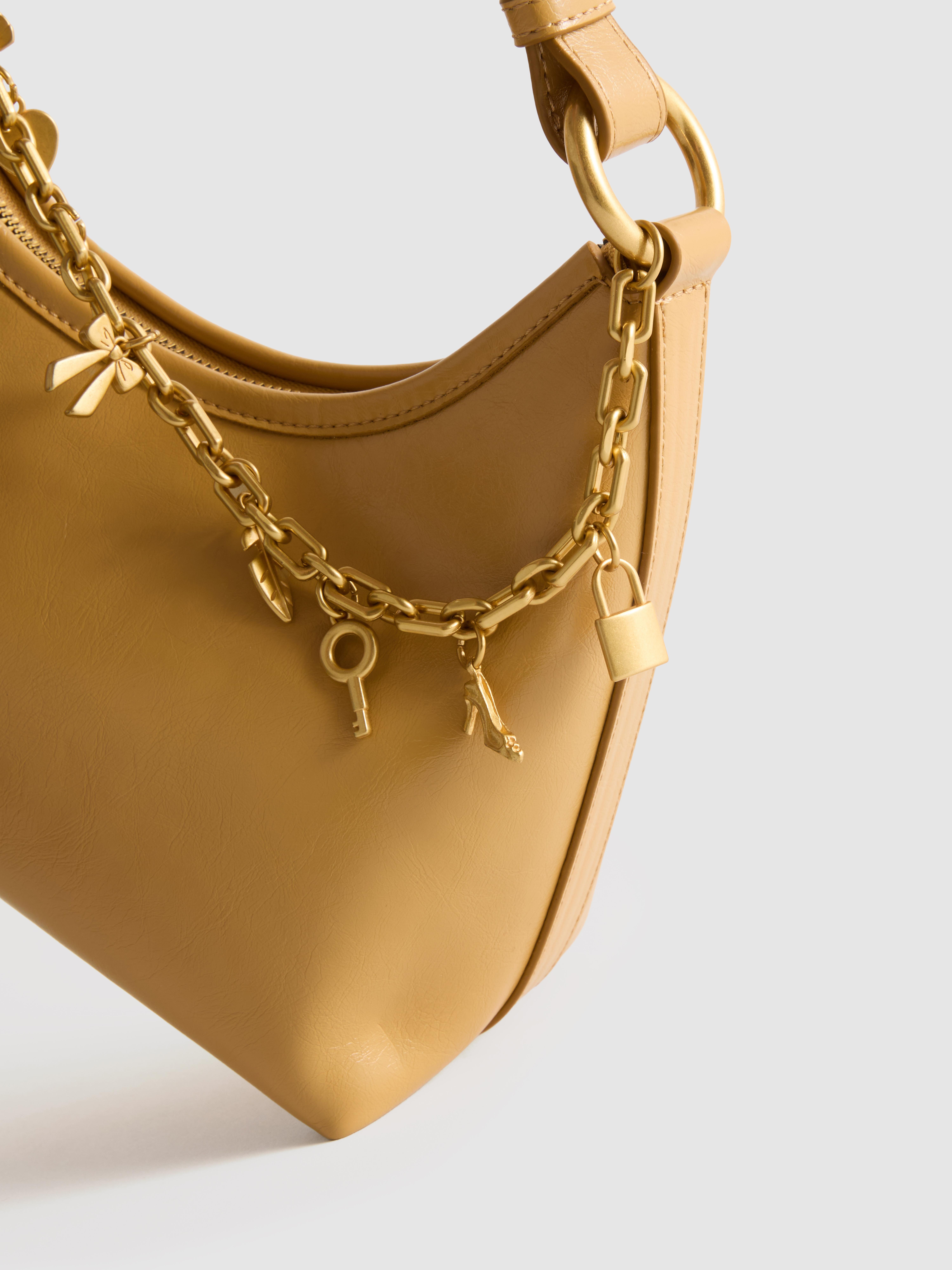 Charm Detail Shoulder Bag