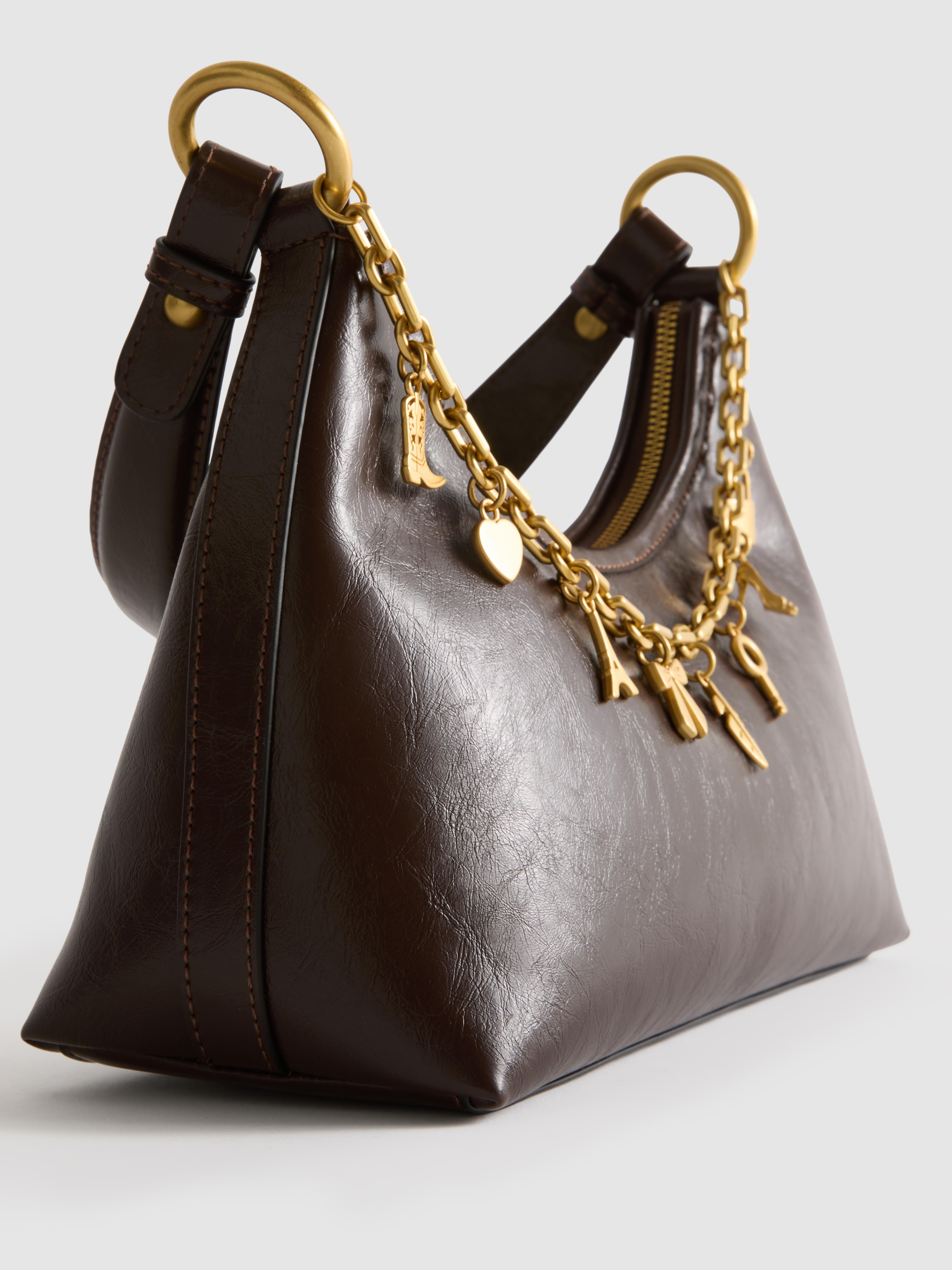 Charm Detail Shoulder Bag