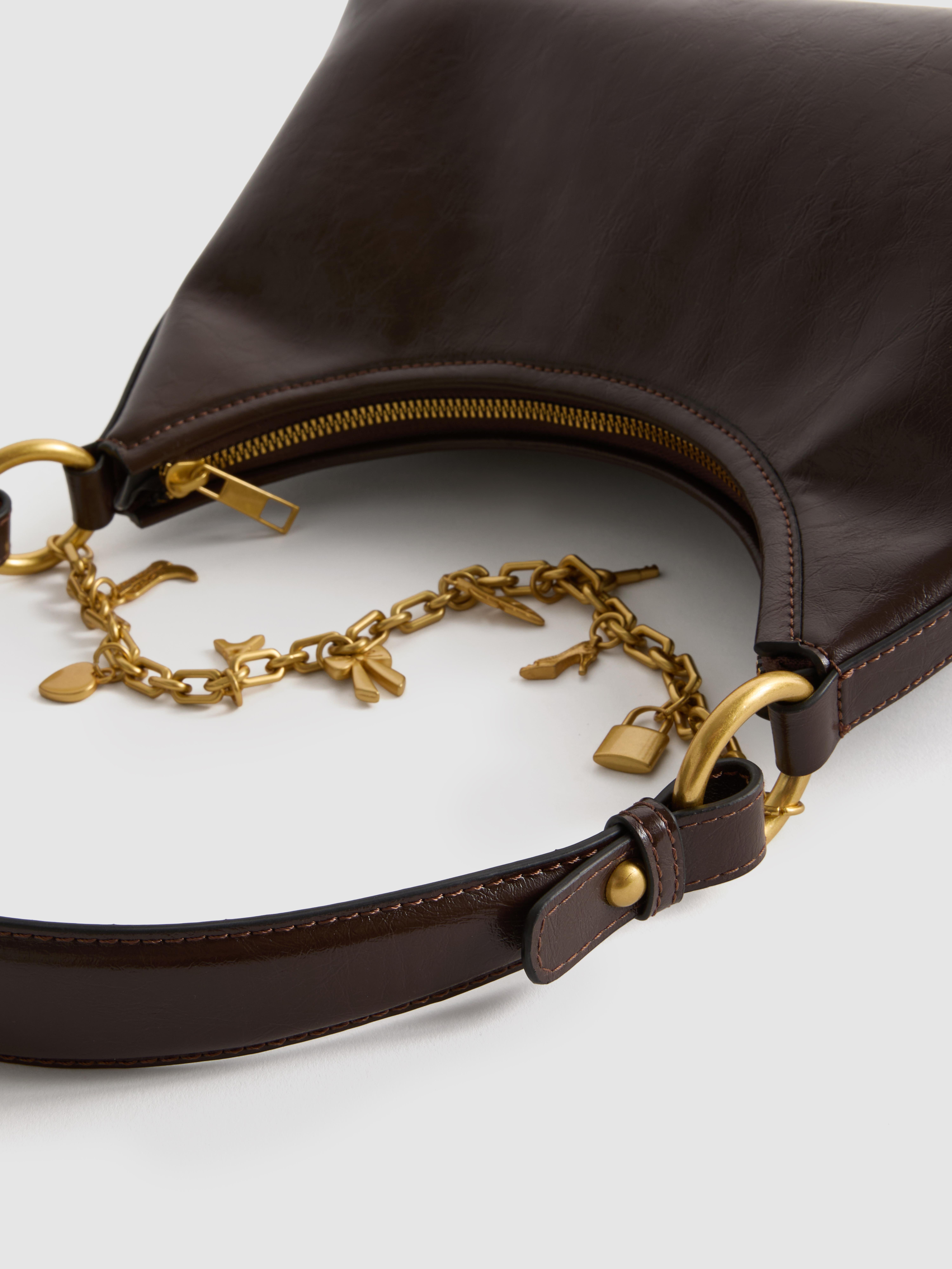 Charm Detail Shoulder Bag