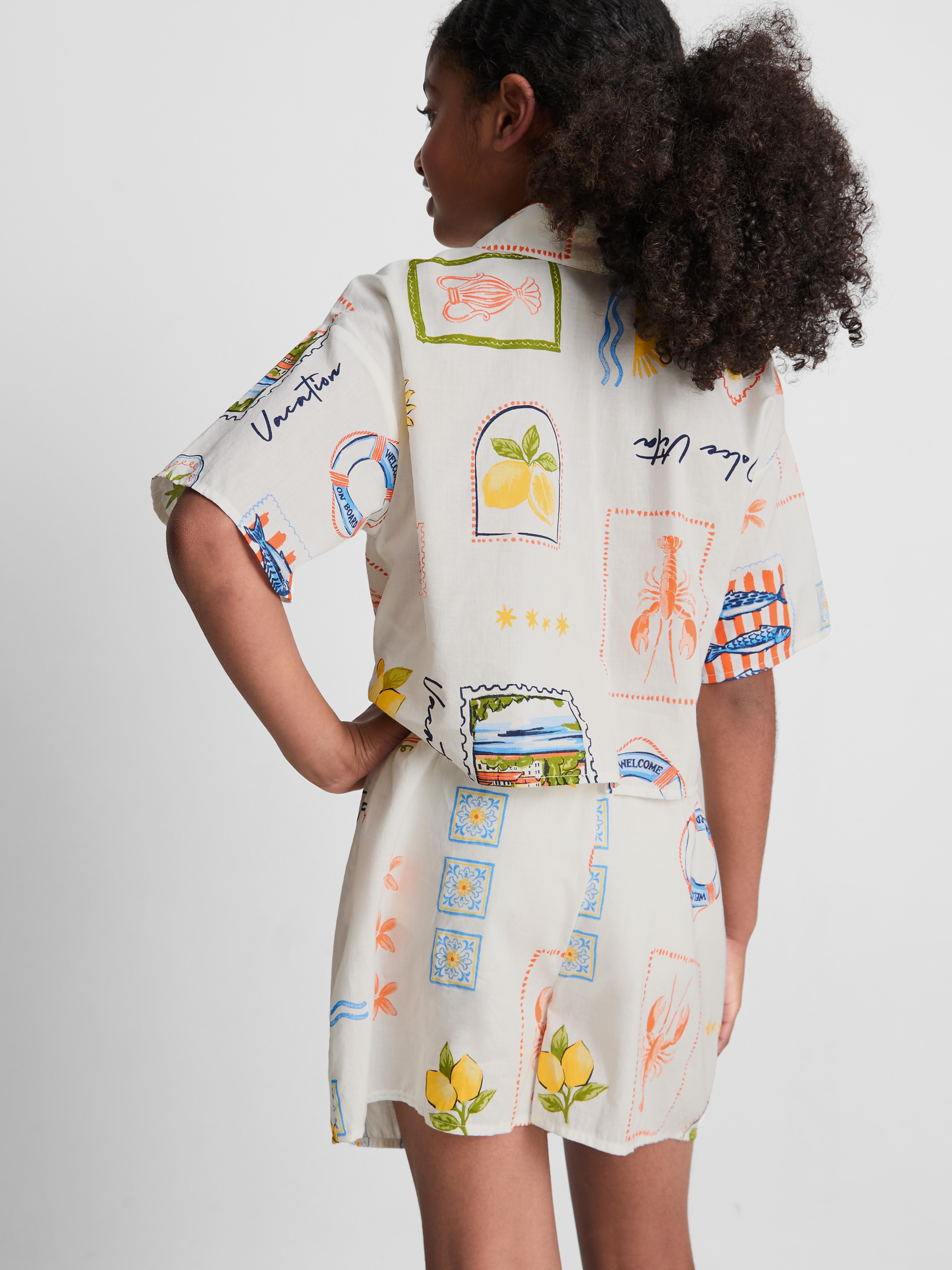 7-15yrs | Tie Detail Shirt and Shorts Set