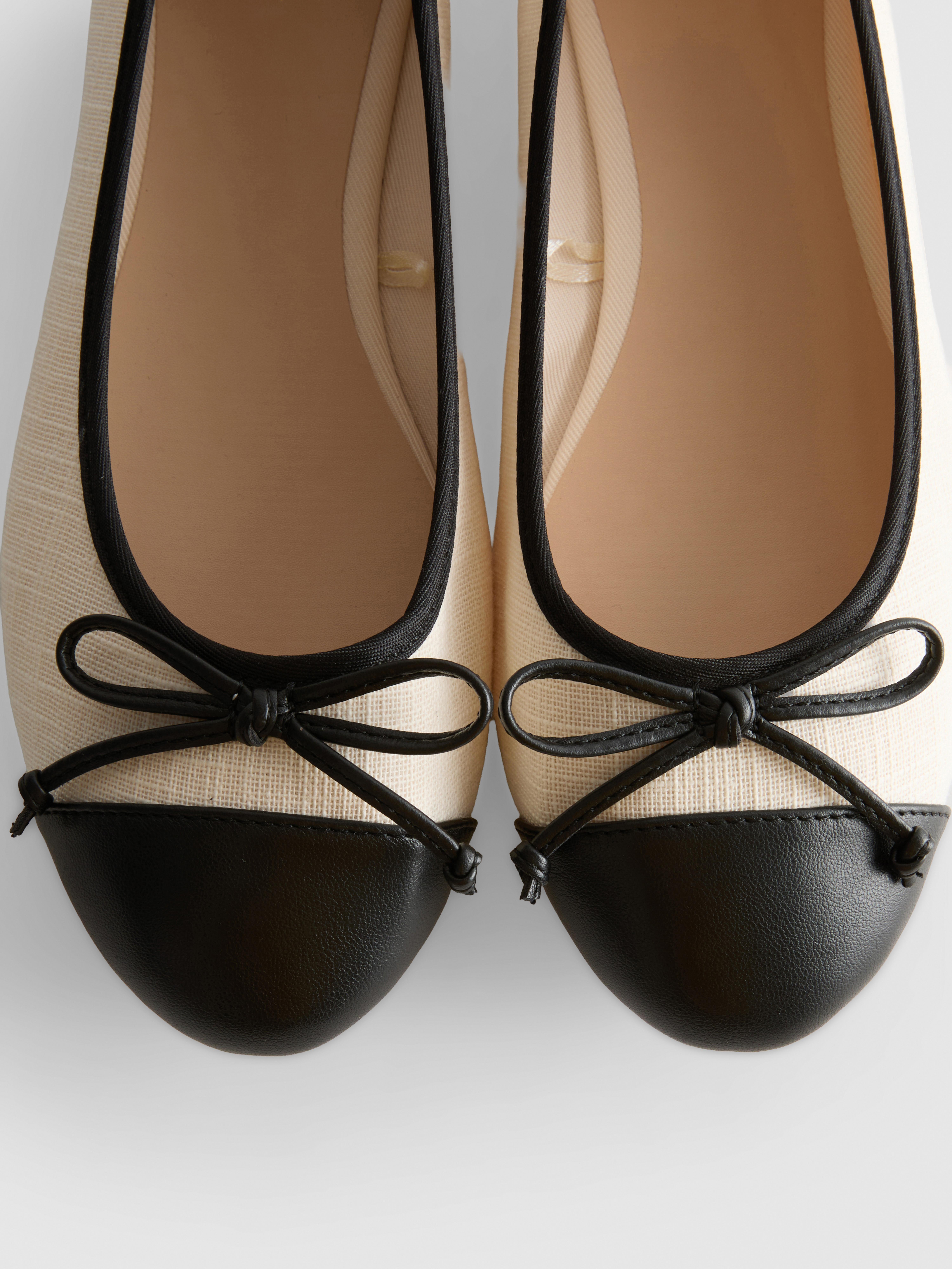 Toe Cap Ballerina Flats