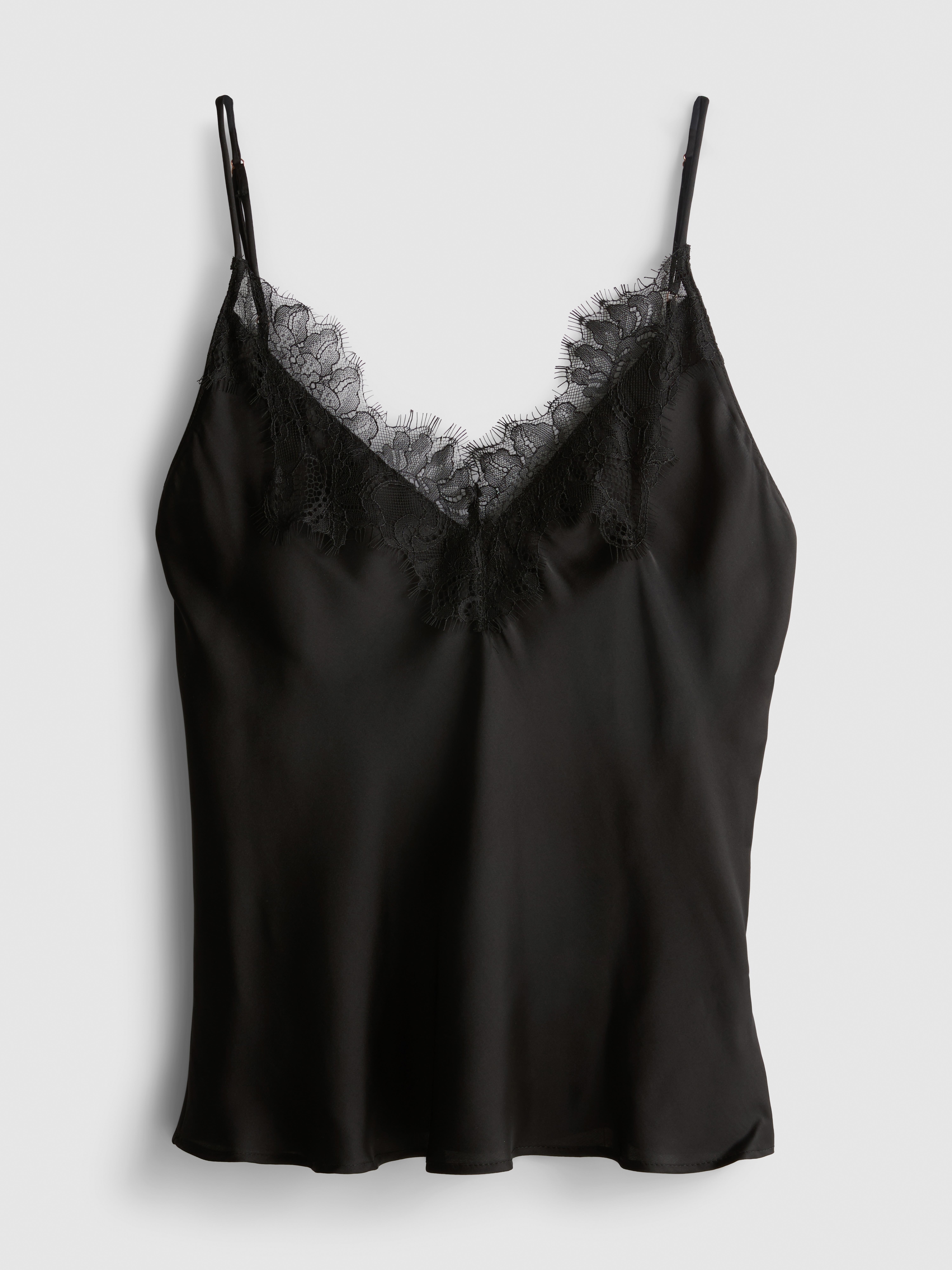 The Edit Satin Lace Cami Pajama Top