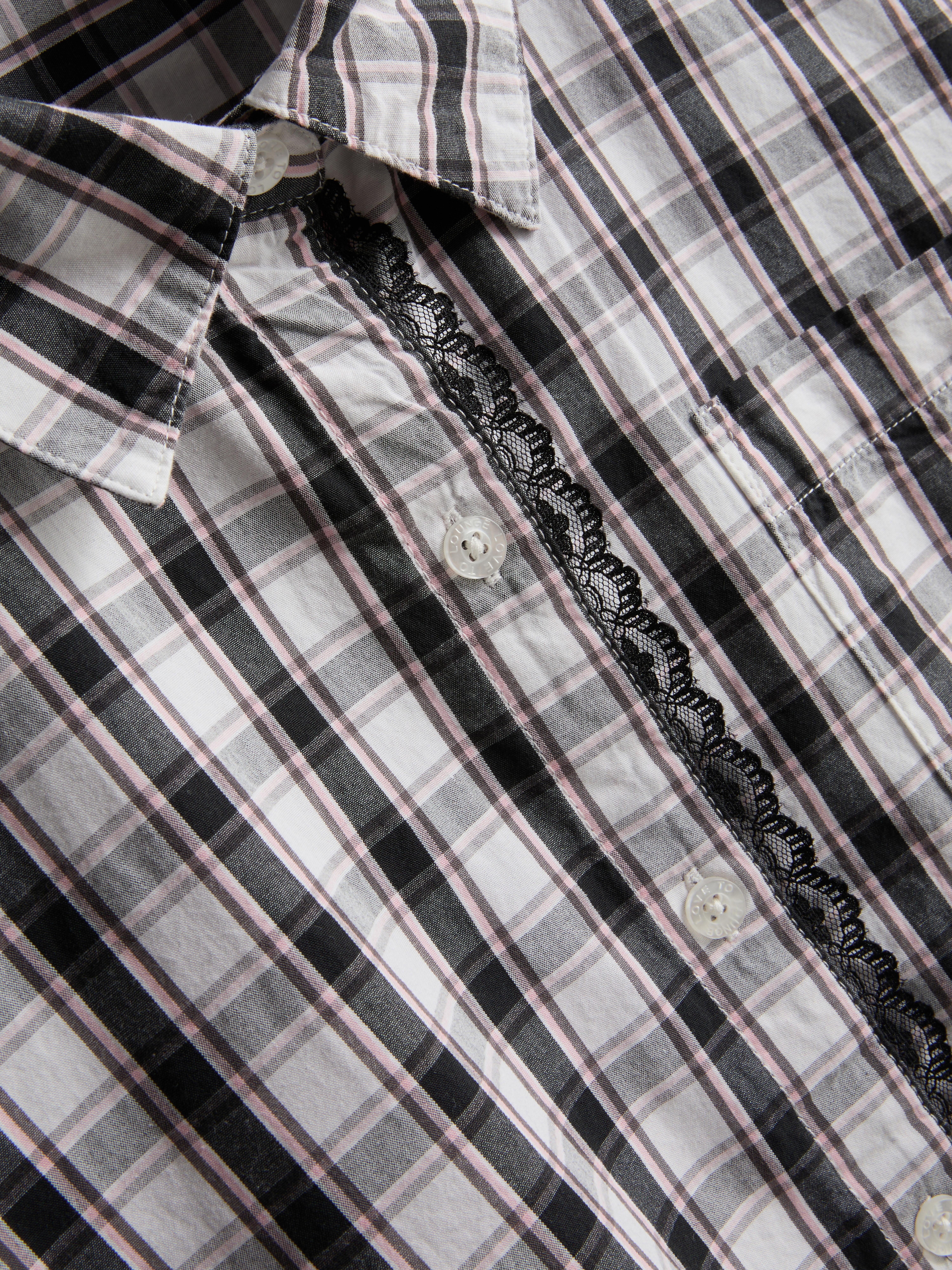 Camisa pijama xadrez algodão Love To Lounge