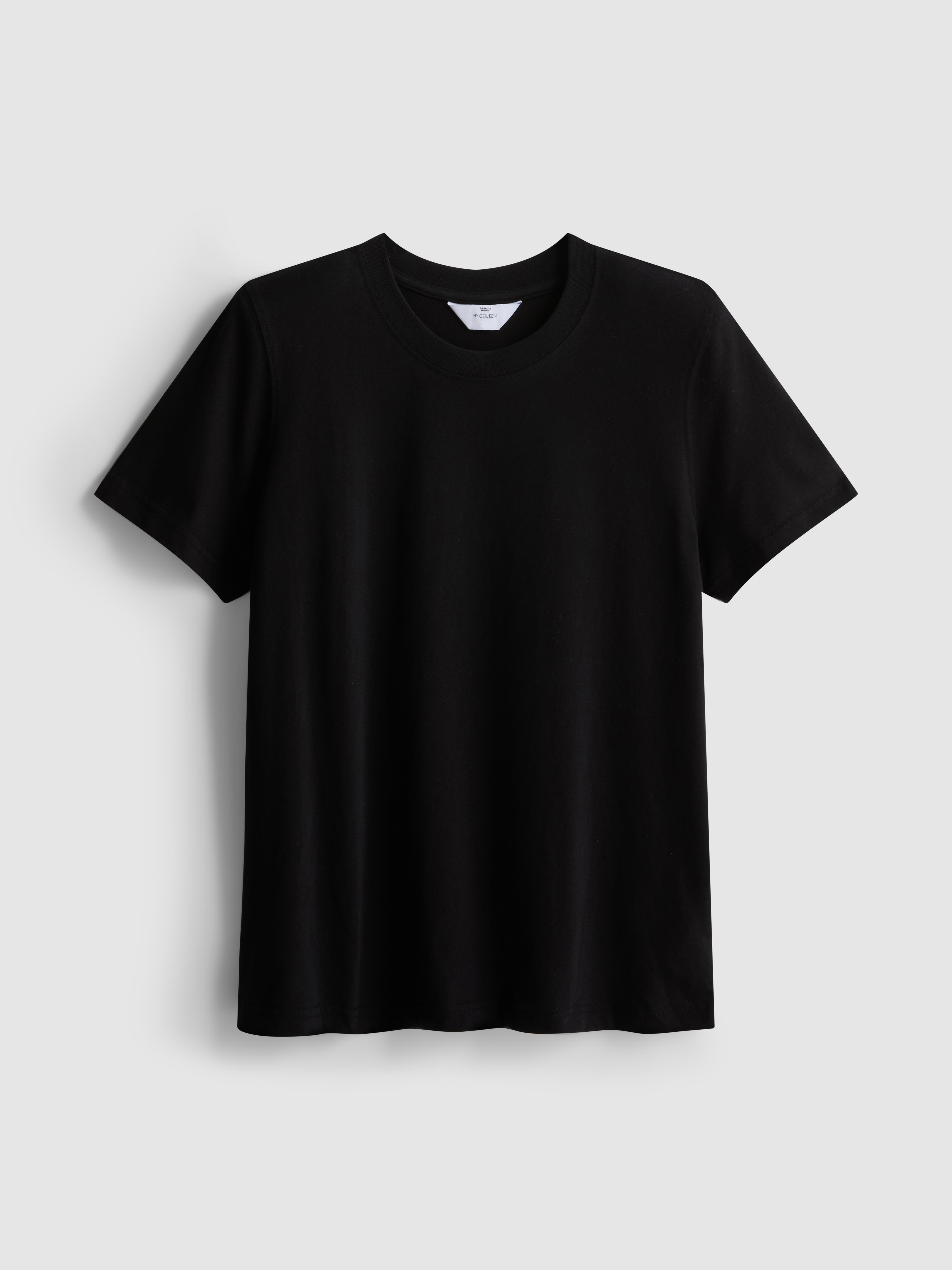 Katoenen T-shirt met schoudervulling By Coleen