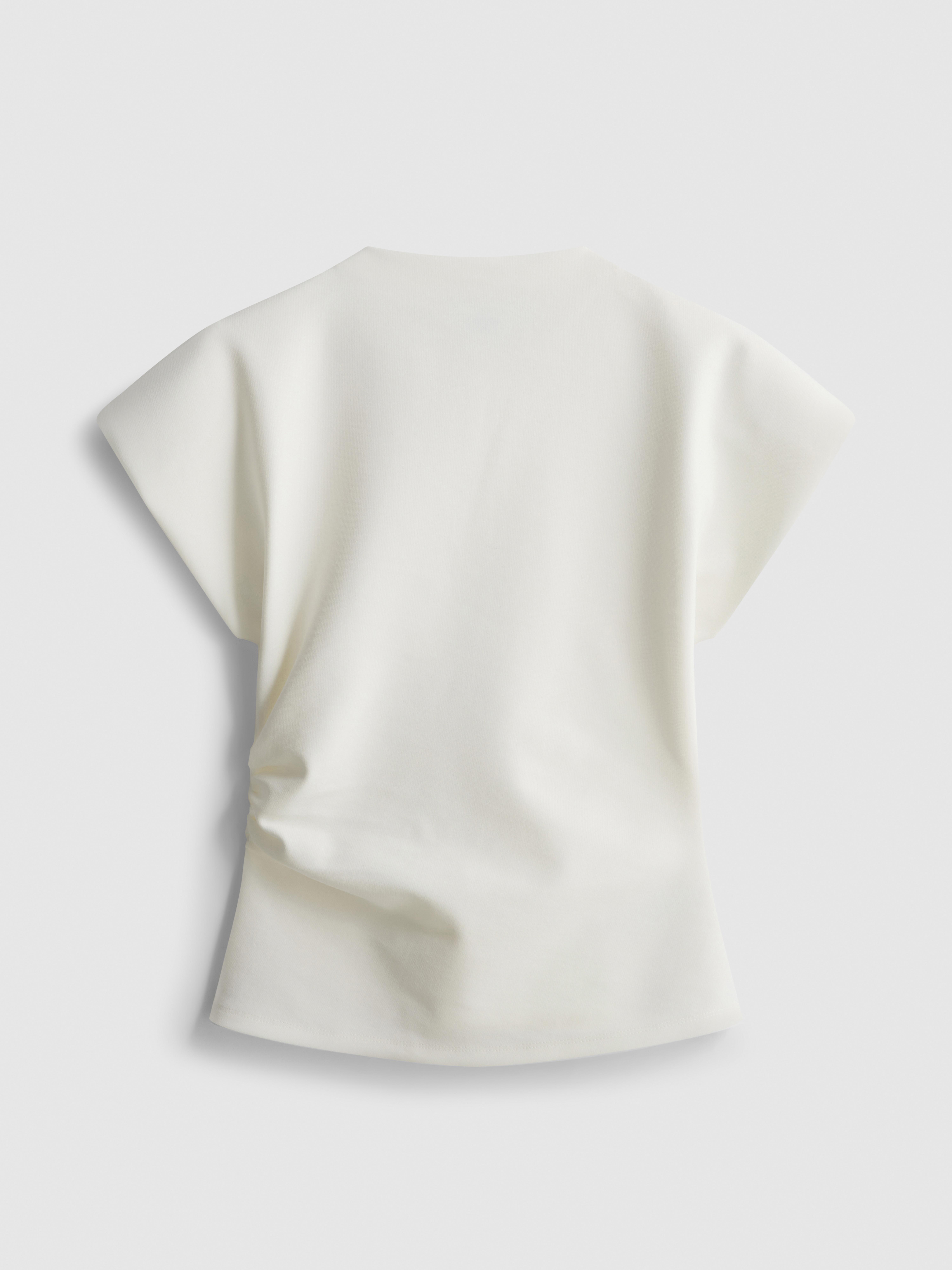 By Coleen Cinched Cap Sleeve Top
