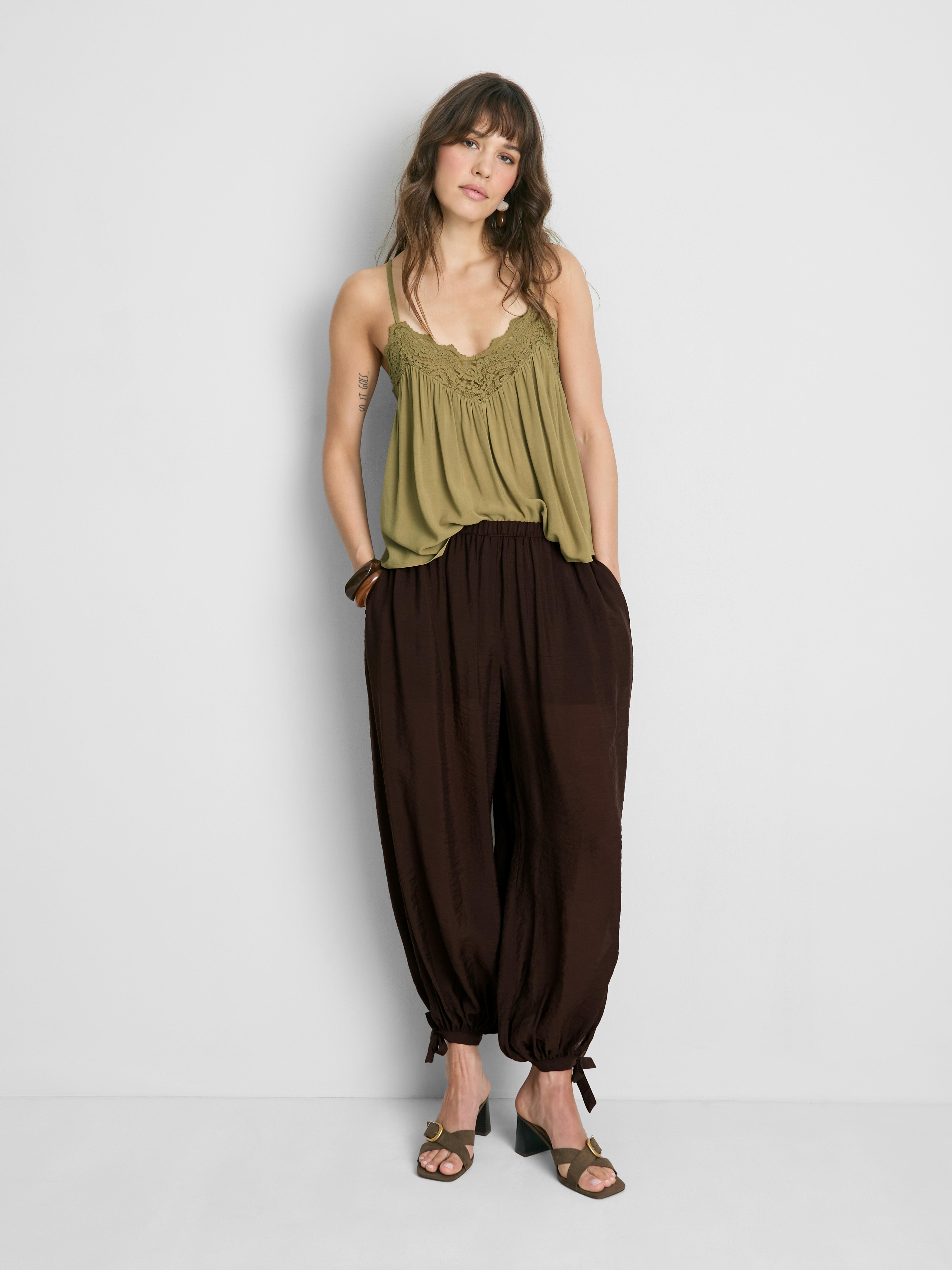 Paula Echevarría Bow Detail Harem Trousers