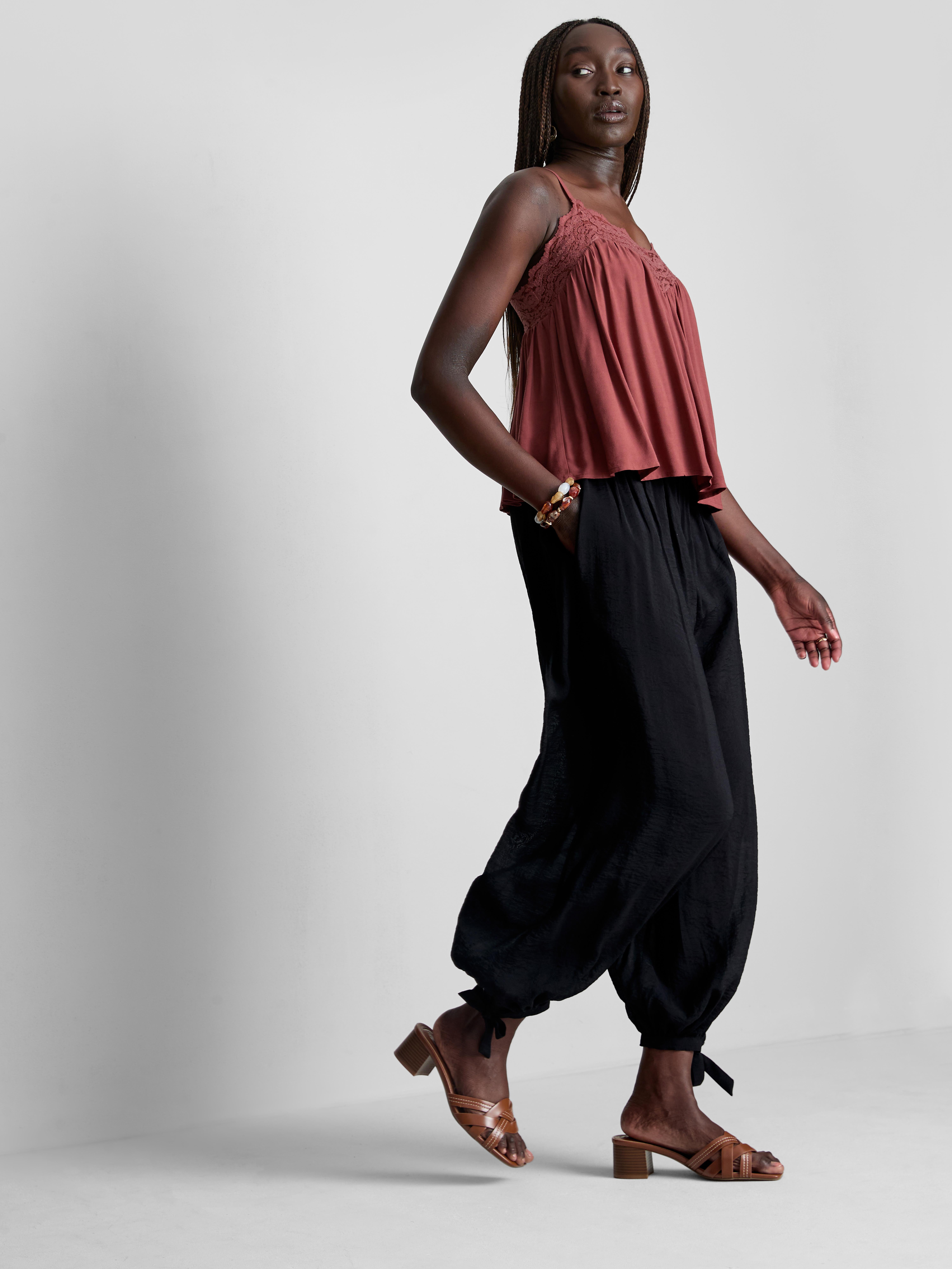 Paula Echevarría Bow Detail Harem Trousers