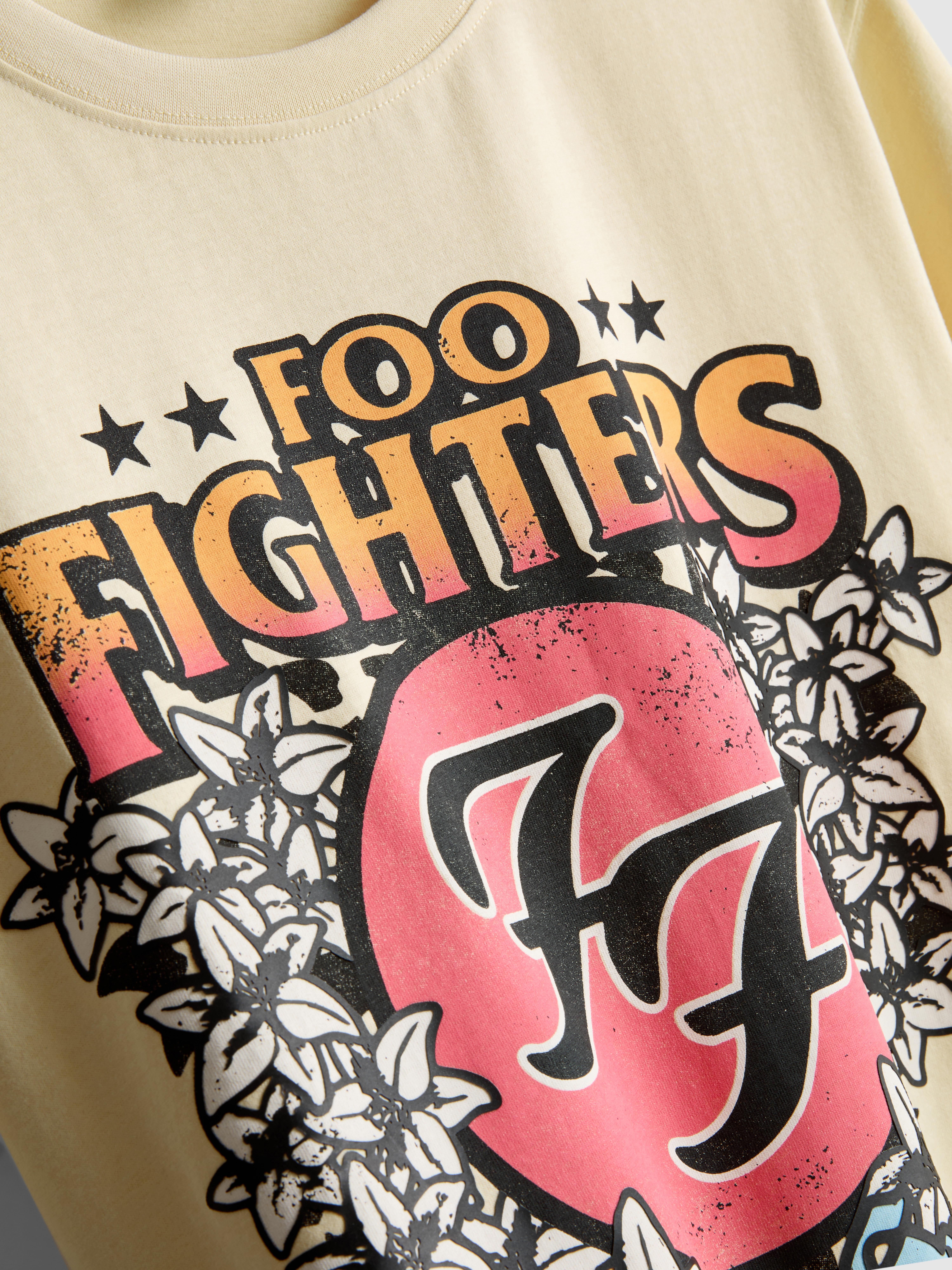 Womens Yellow Foo Fighters Graphic Album Tee | Primark