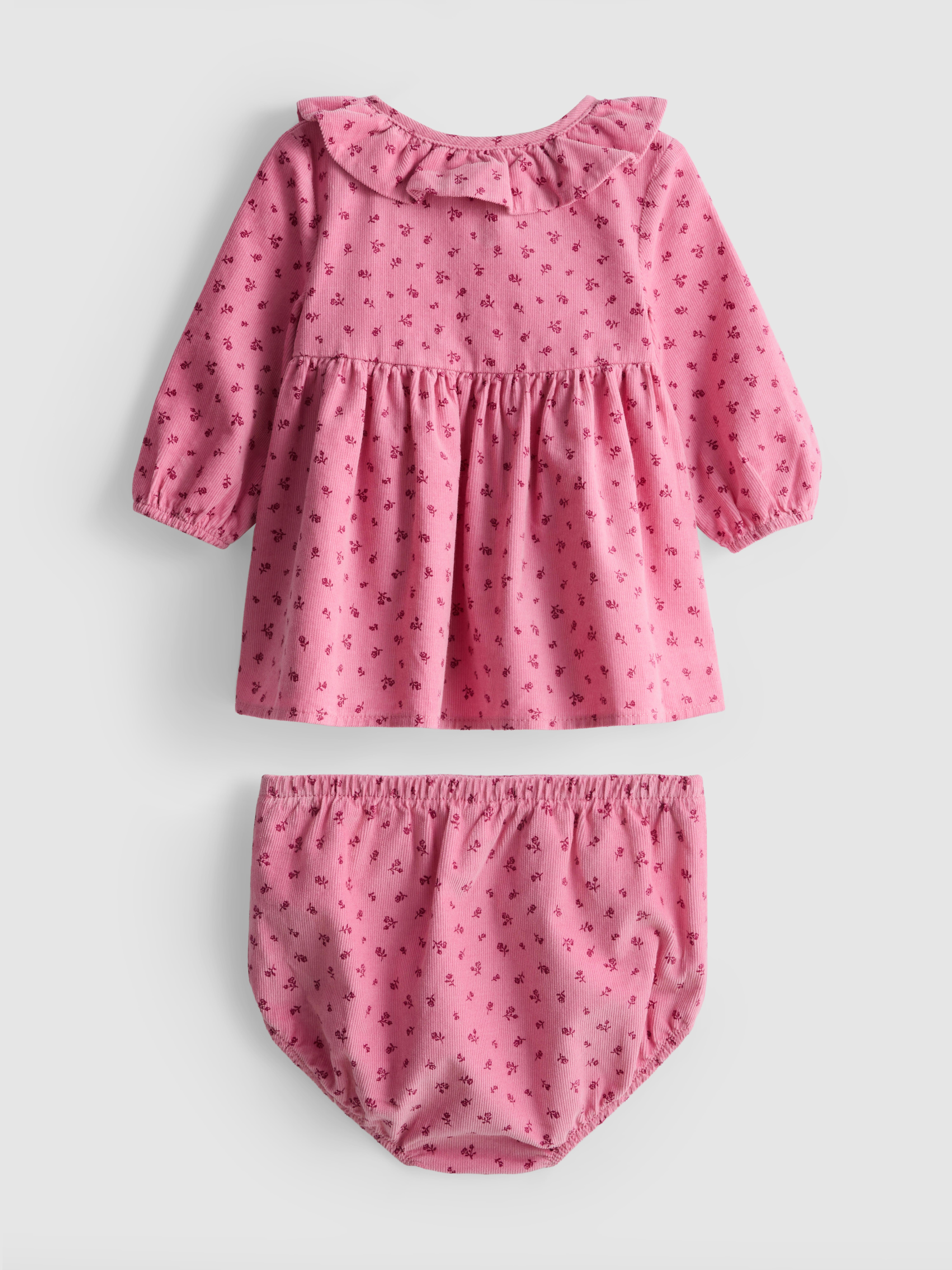 0-18mths | Corduroy Dress and Bloomers Newborn Set