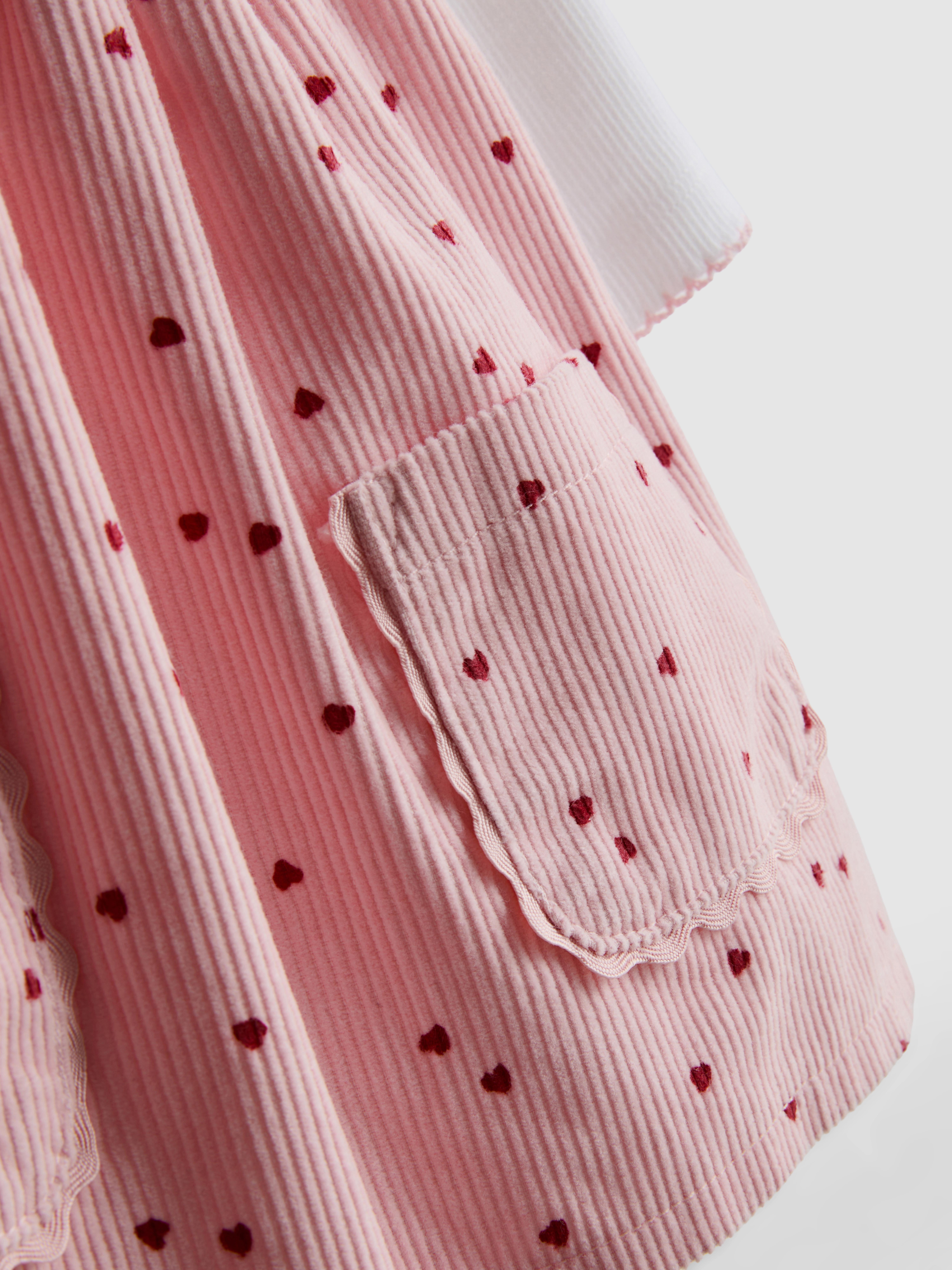 0-18mths | Bodysuit and Corduroy Pinafore Dress Newborn Set