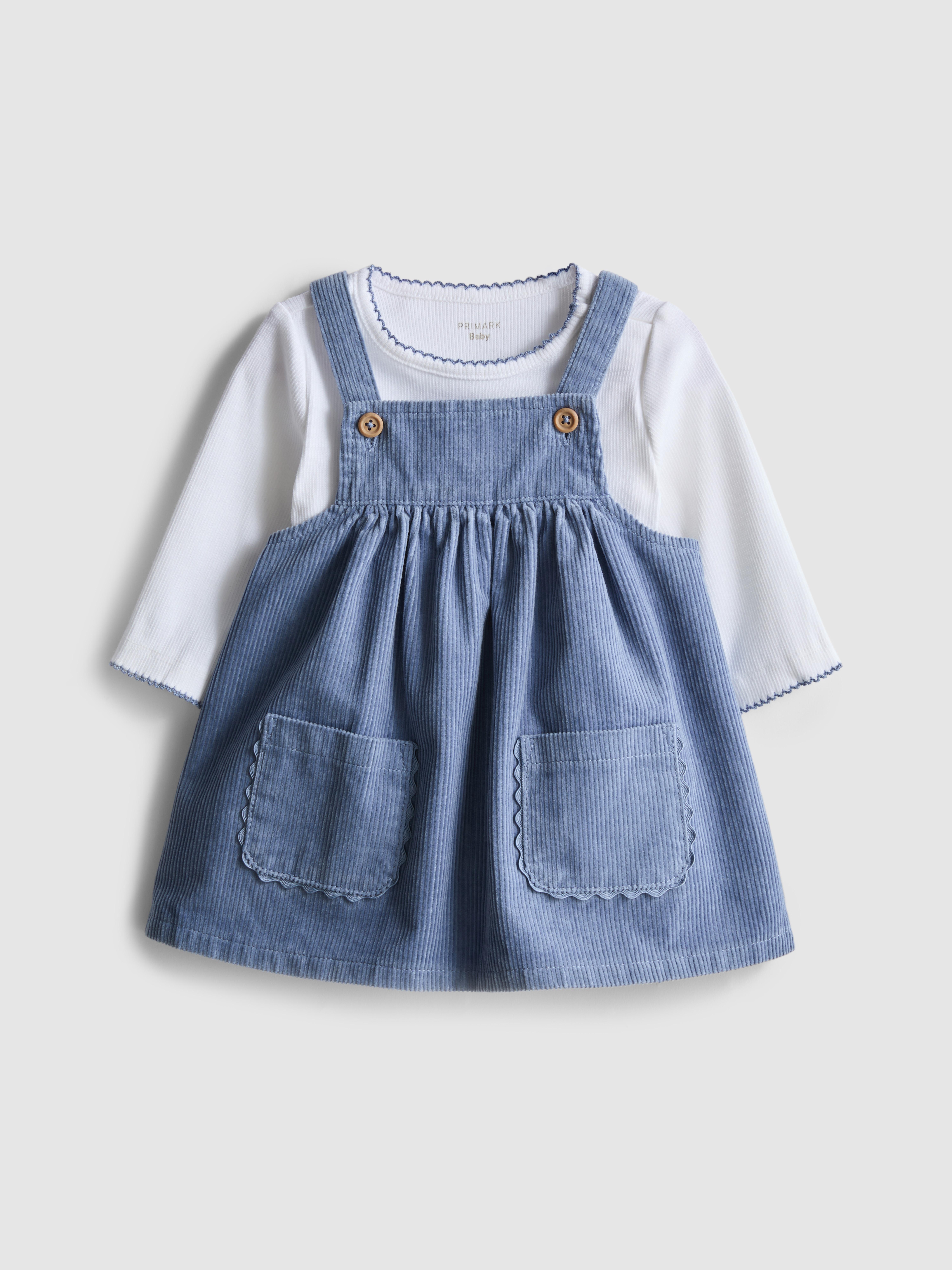 0–18 mois | Body et robe chasuble en velours nouveau-né