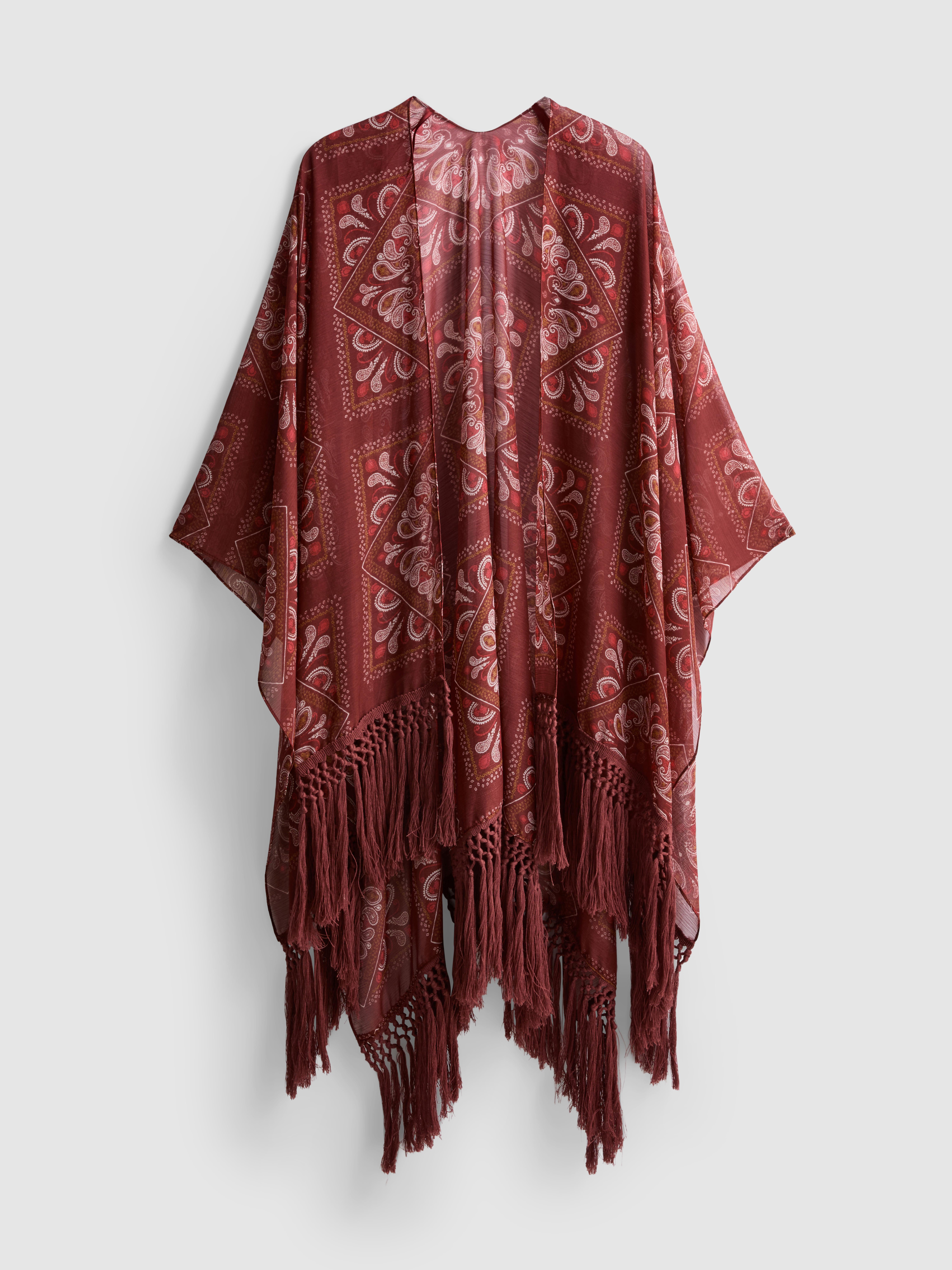 Paisley Fringe Cape