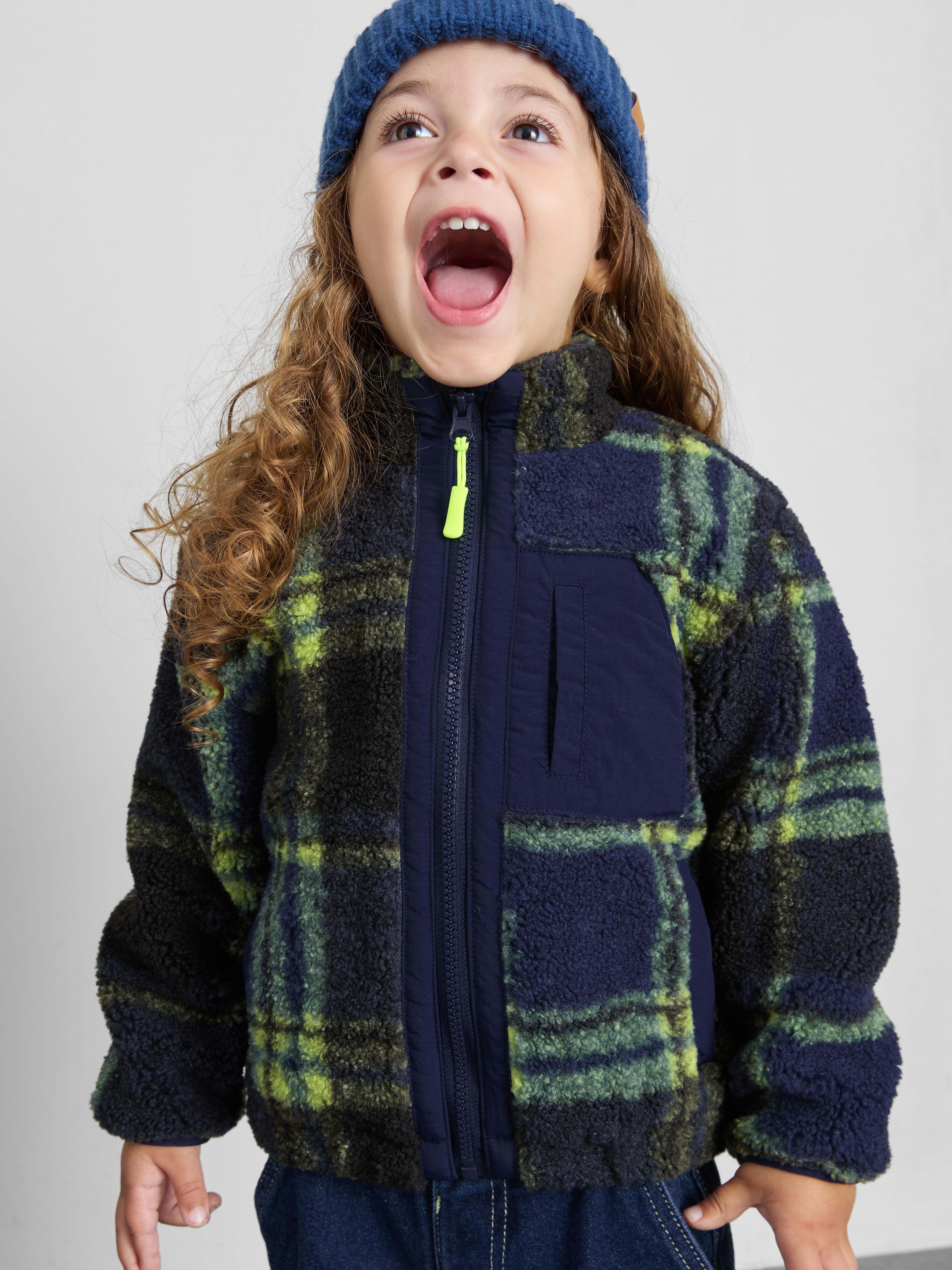 1-9yrs | Check Fleece Jacket