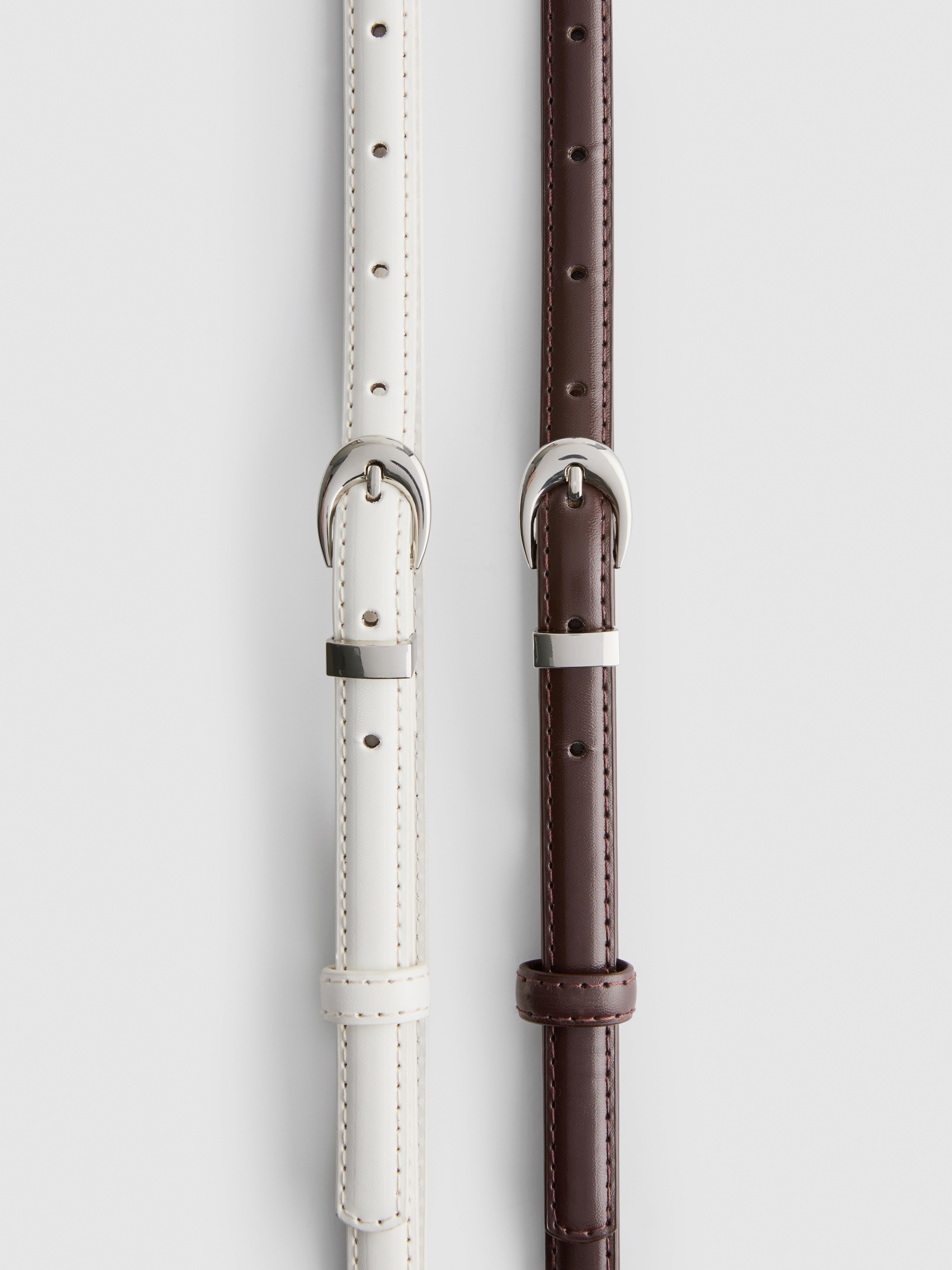 2pk Crescent Buckle Belts