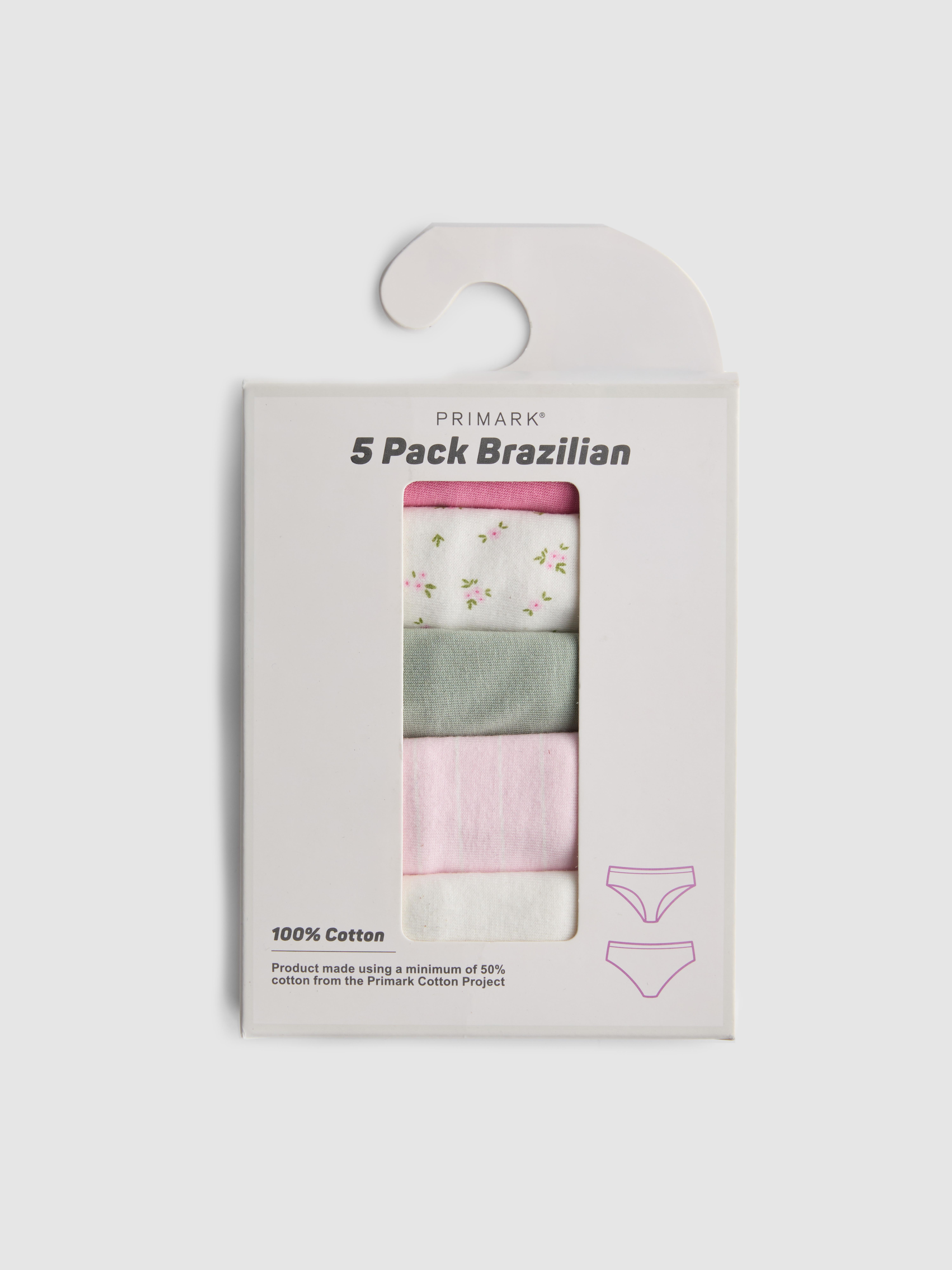 5-Pack Cotton Brazilian Briefs