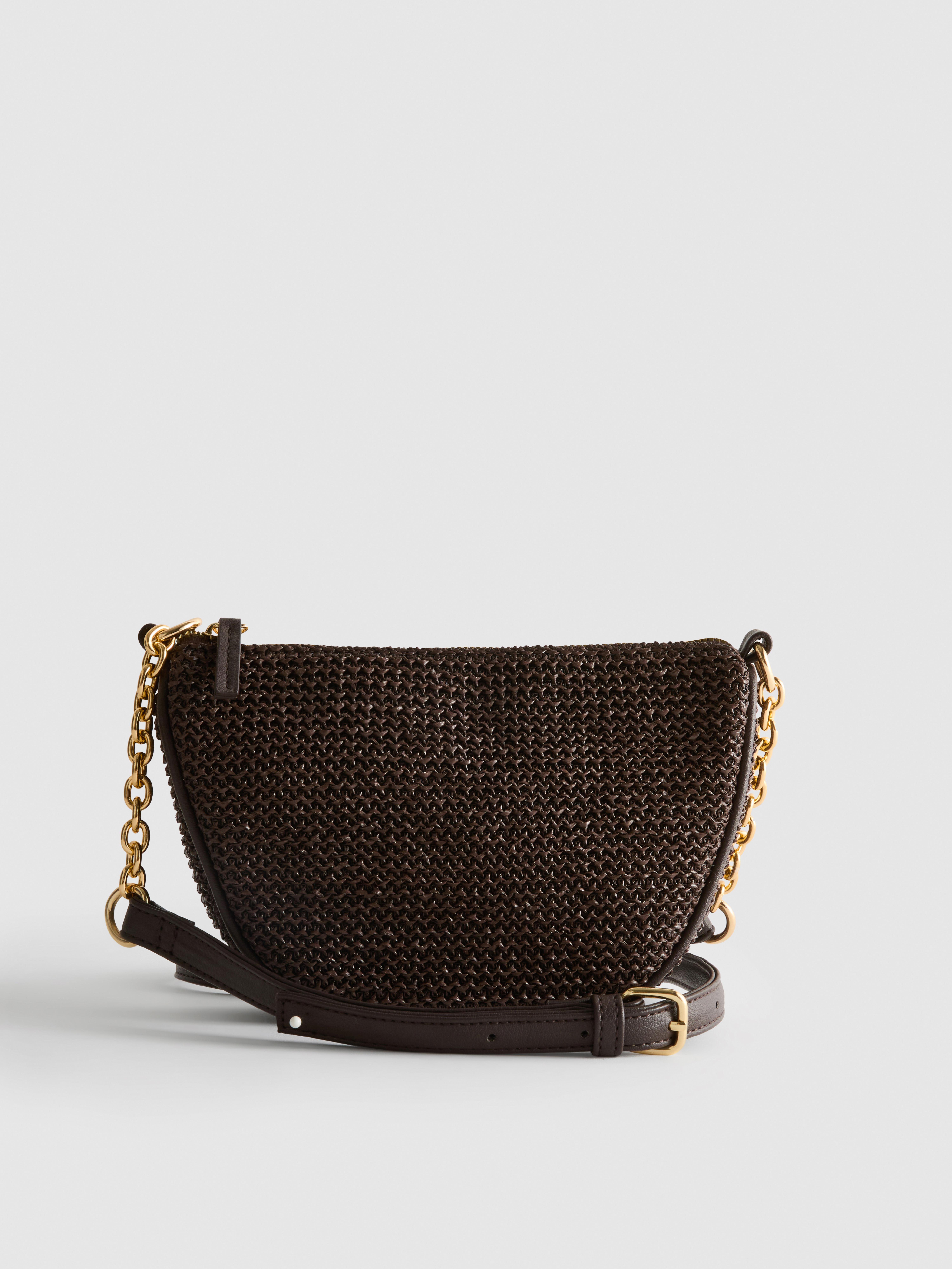 Sac à bandoulière texturé avec chaîne