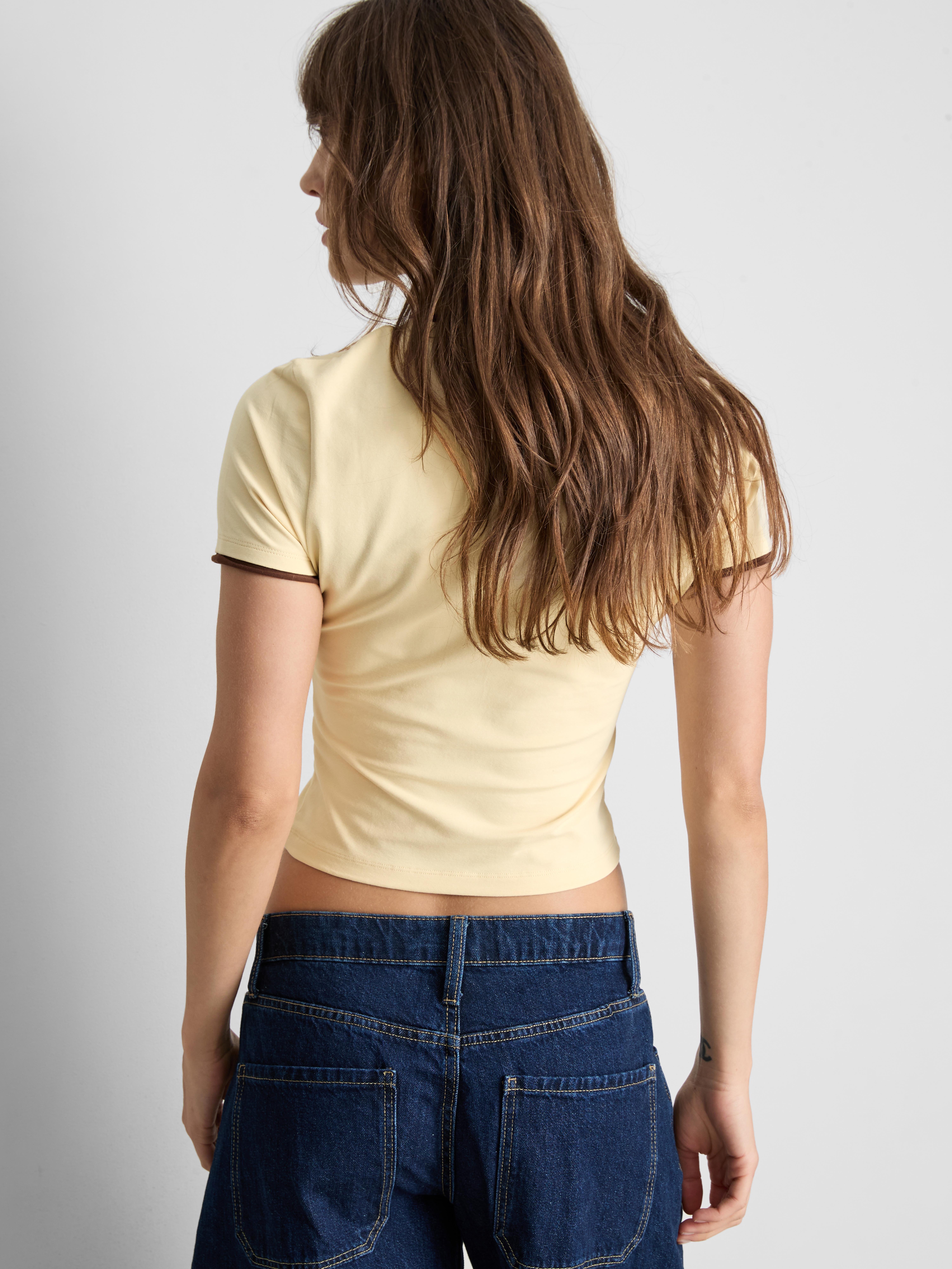 Katoenrijk dubbellaags baby-T-shirt
