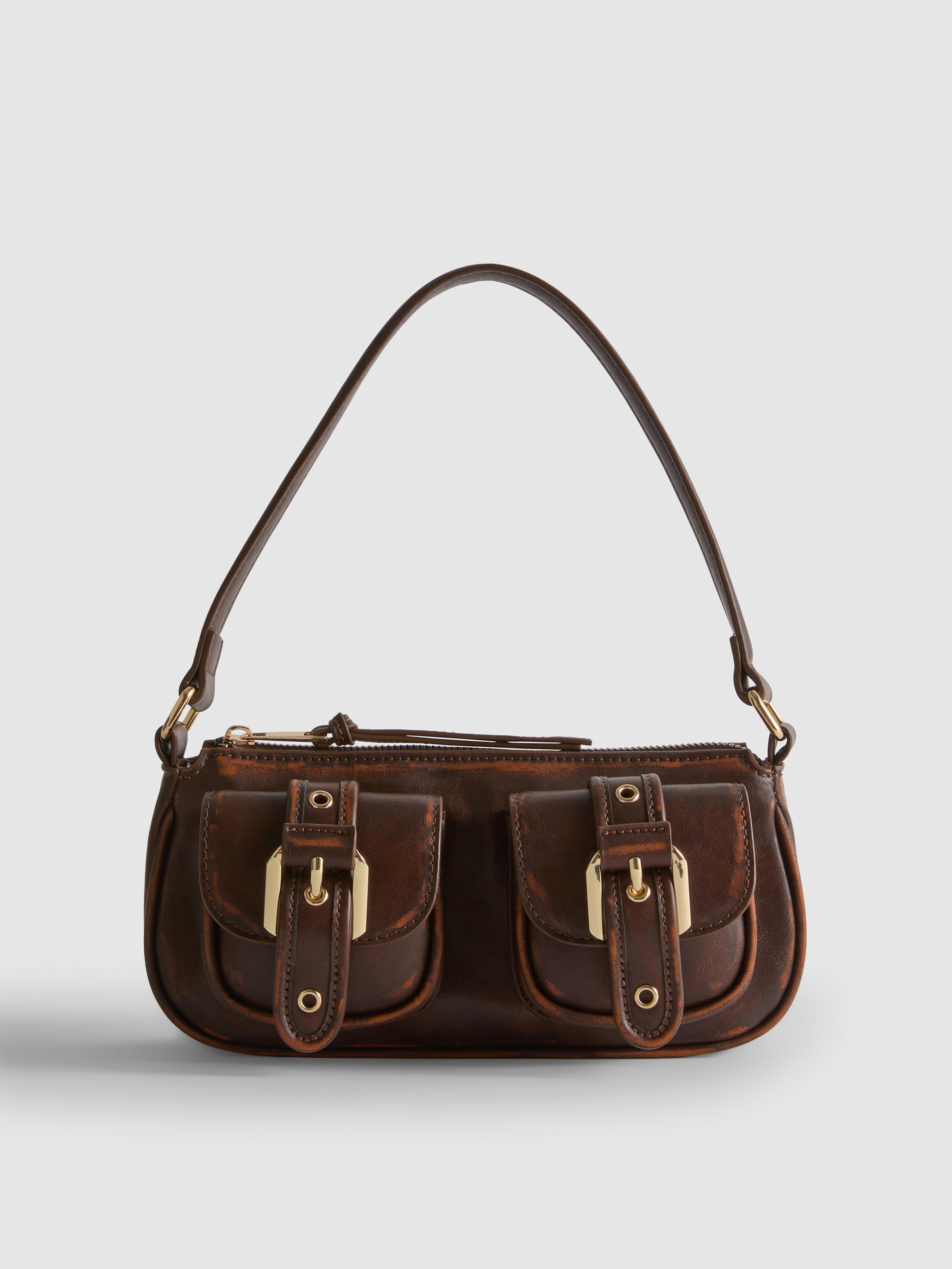 Buckle Pocket Shoulder Bag
