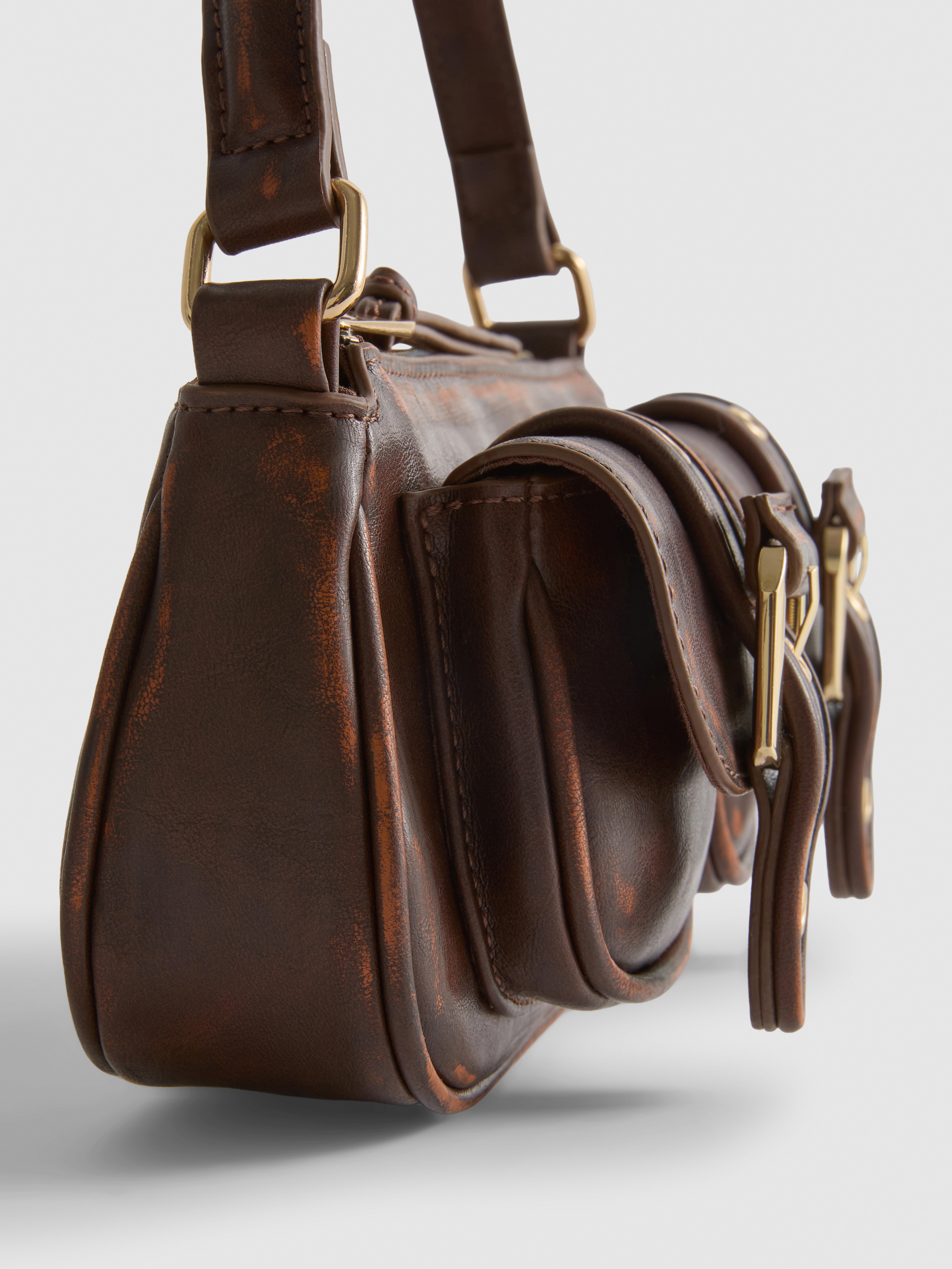 Buckle Pocket Shoulder Bag
