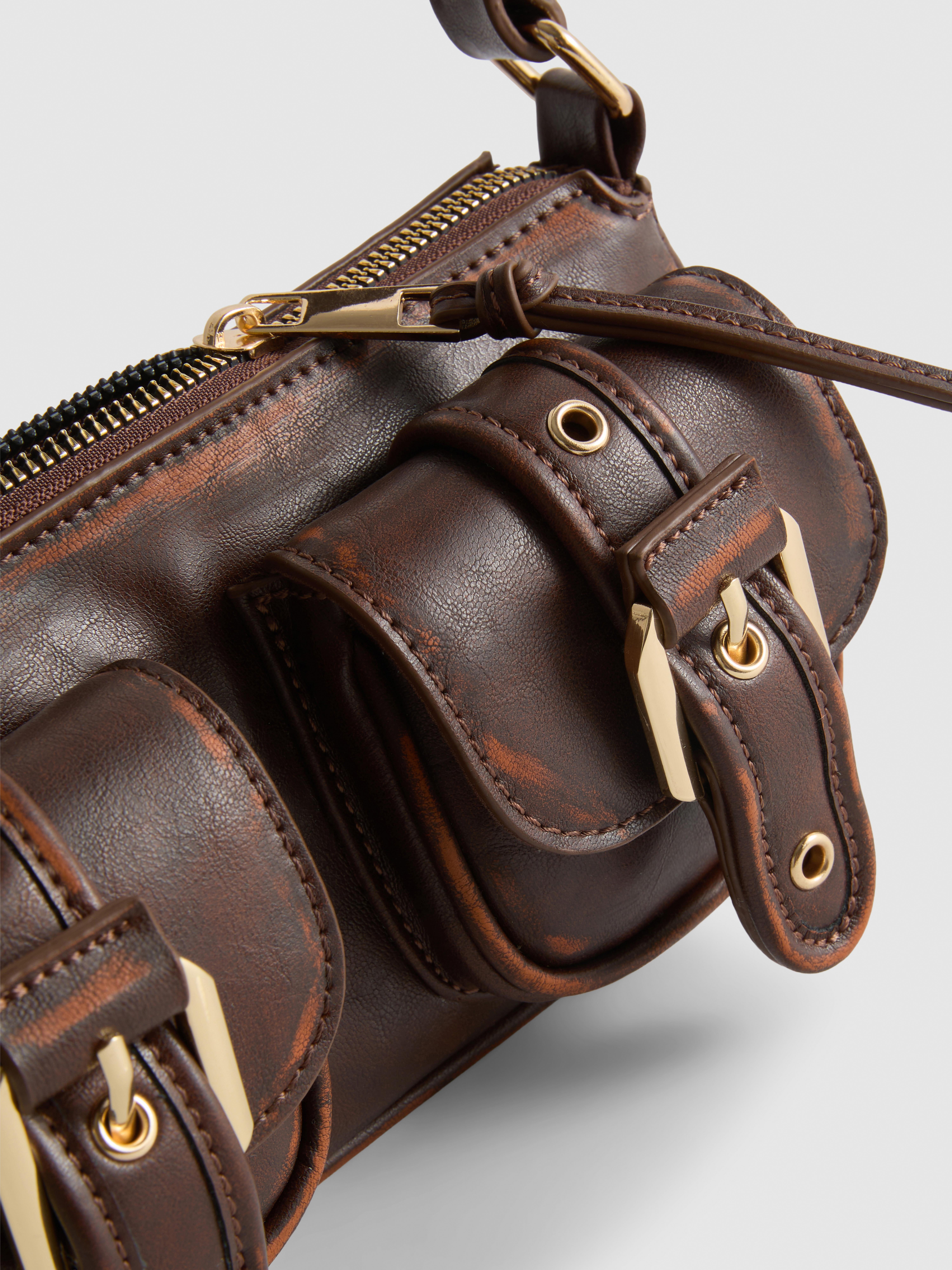 Buckle Pocket Shoulder Bag