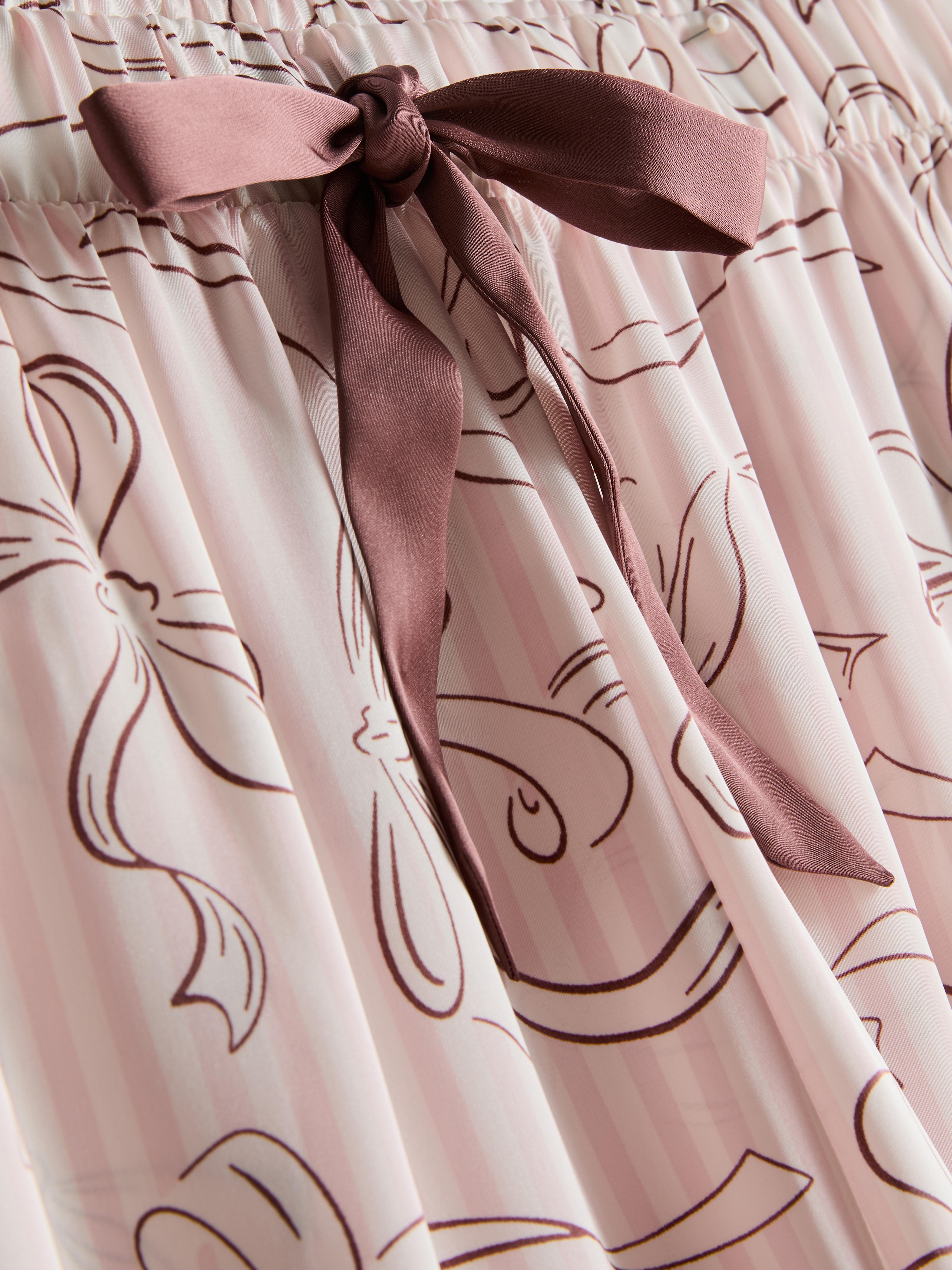 Printed Satin Boyfriend Pajamas
