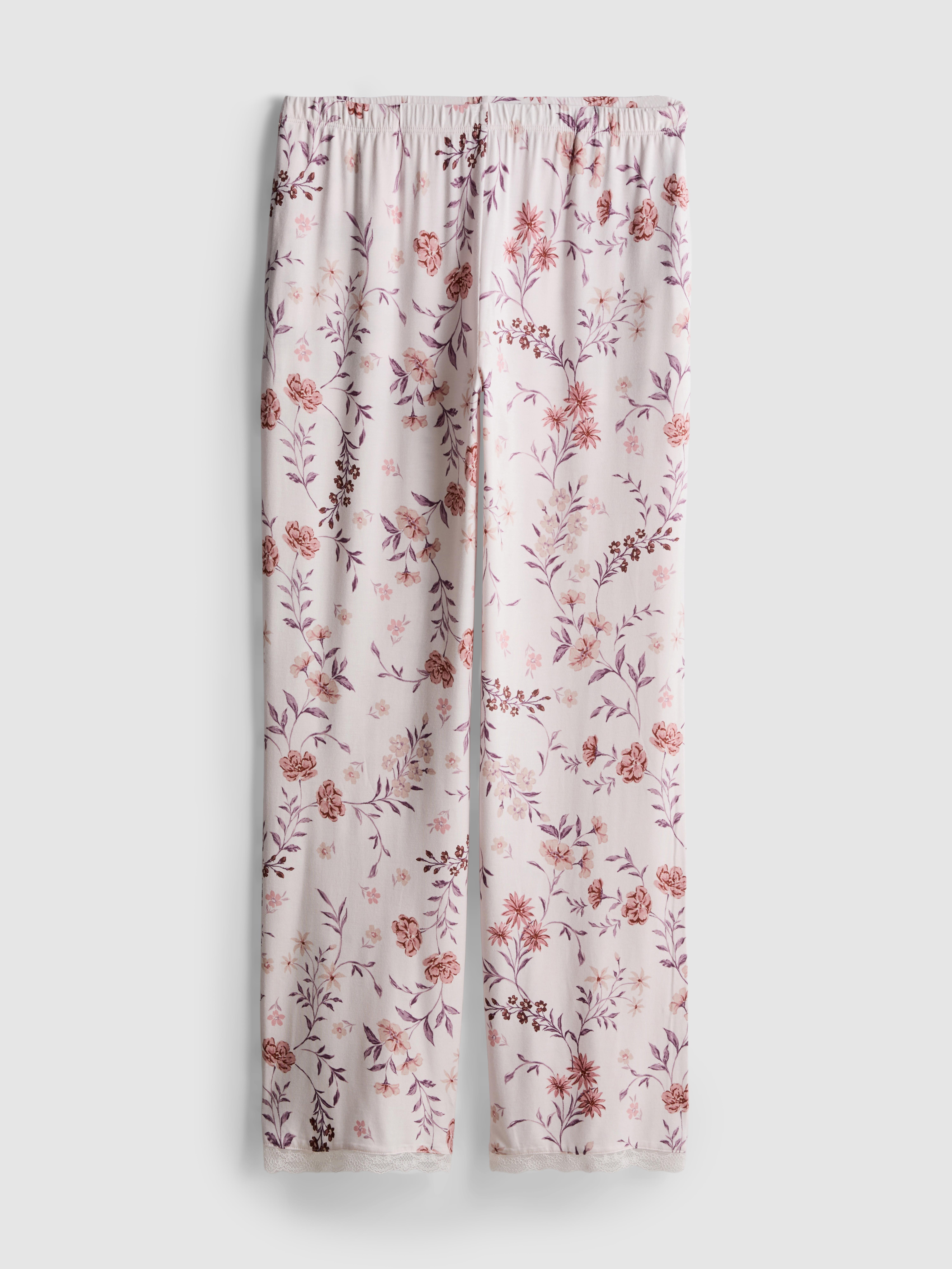 Modal Rich Floral Printed Pyjama Bottoms