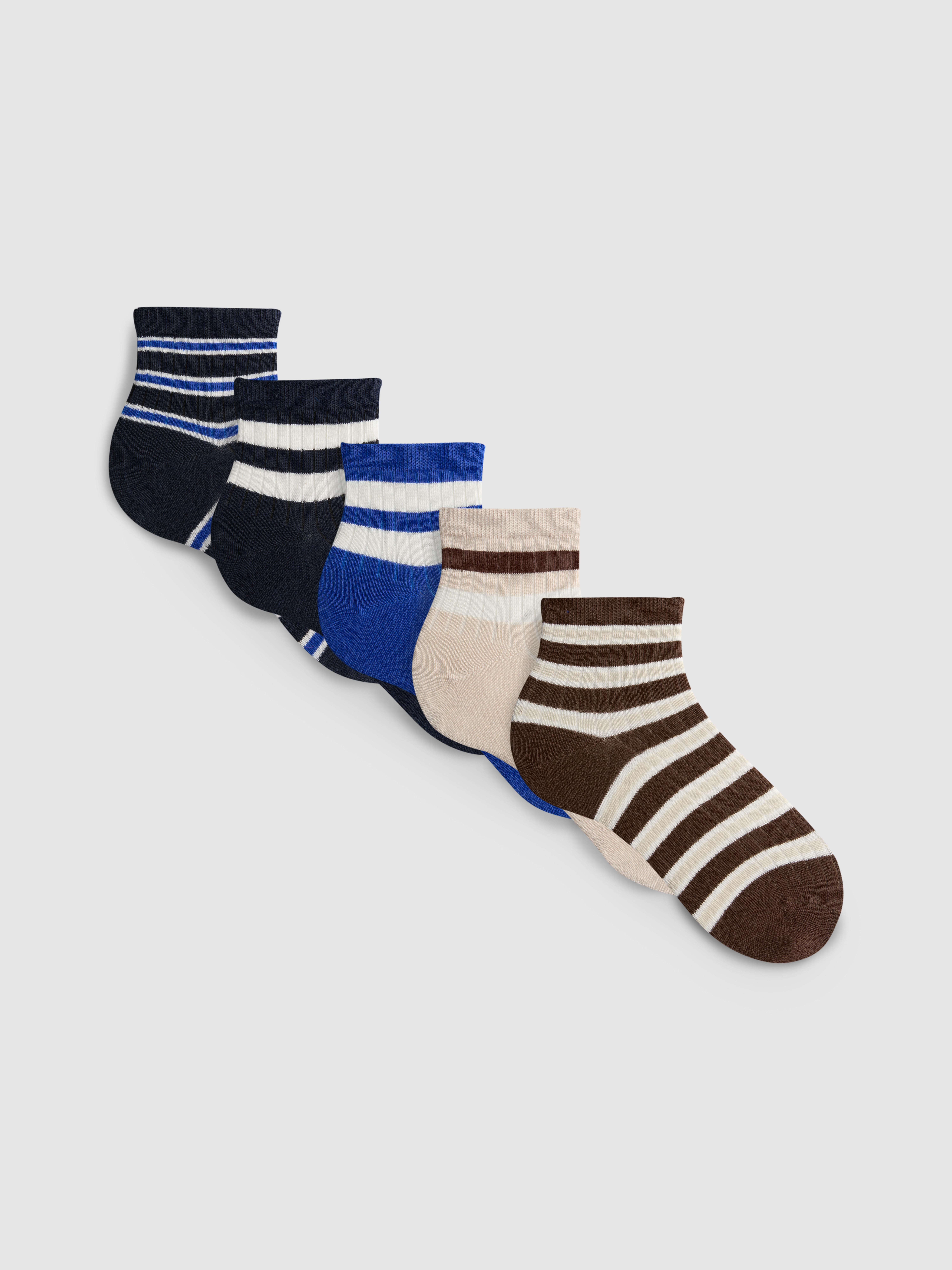 Lot de 5 paires de chaussettes côtelées en coton