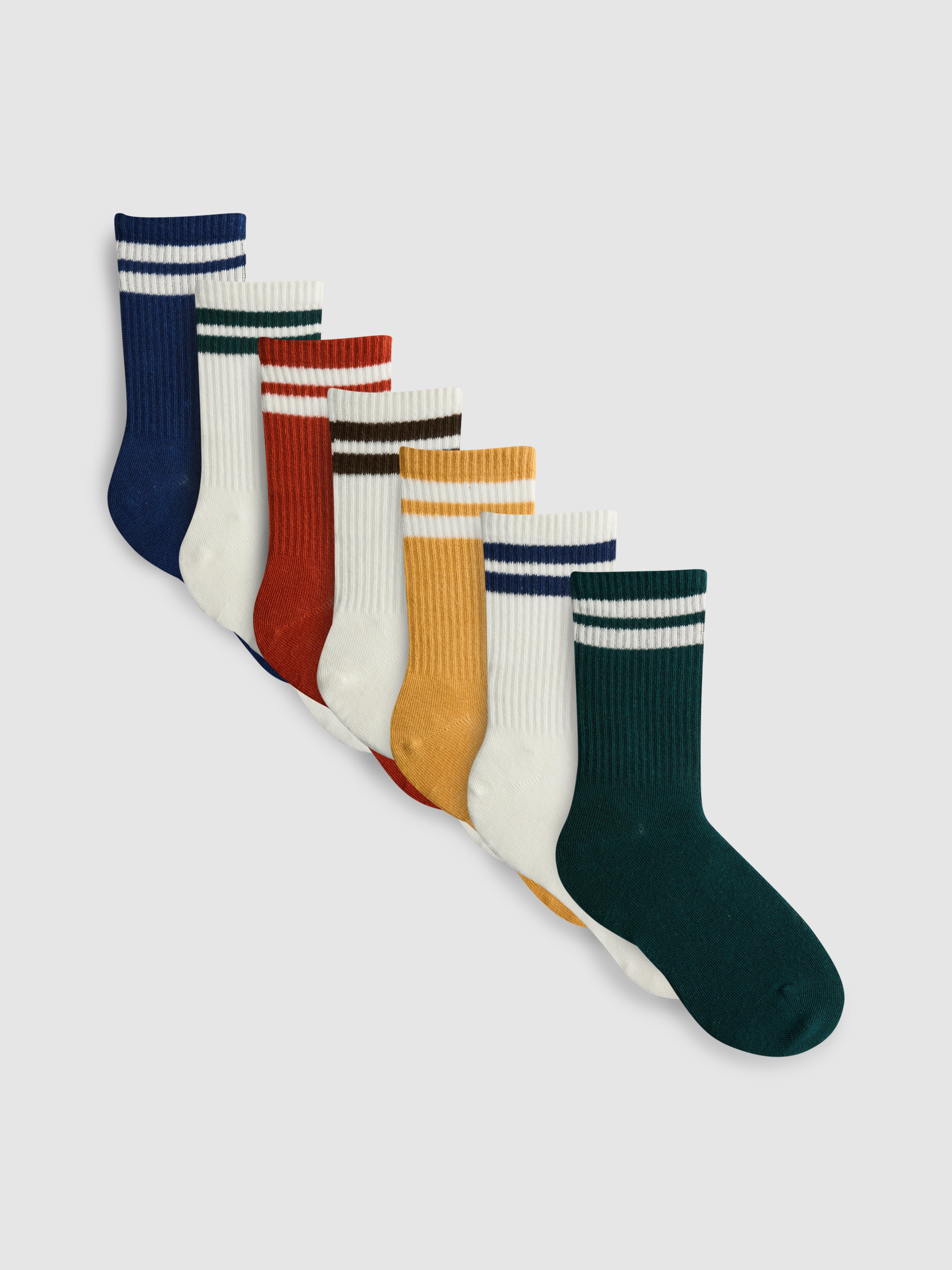 7pk Ribbed Sports Socks