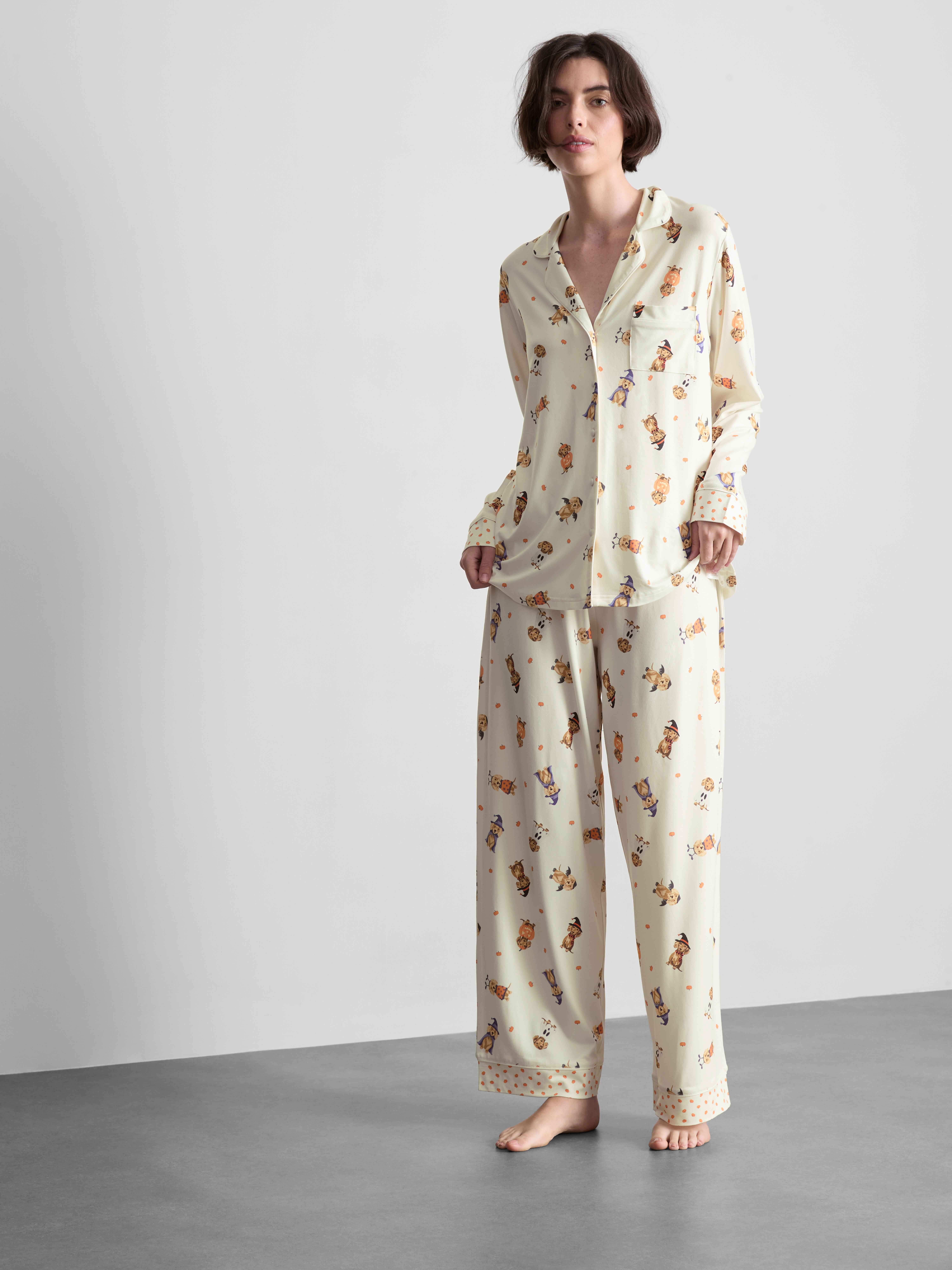 Boyfriend-pyjama met print Love To Lounge