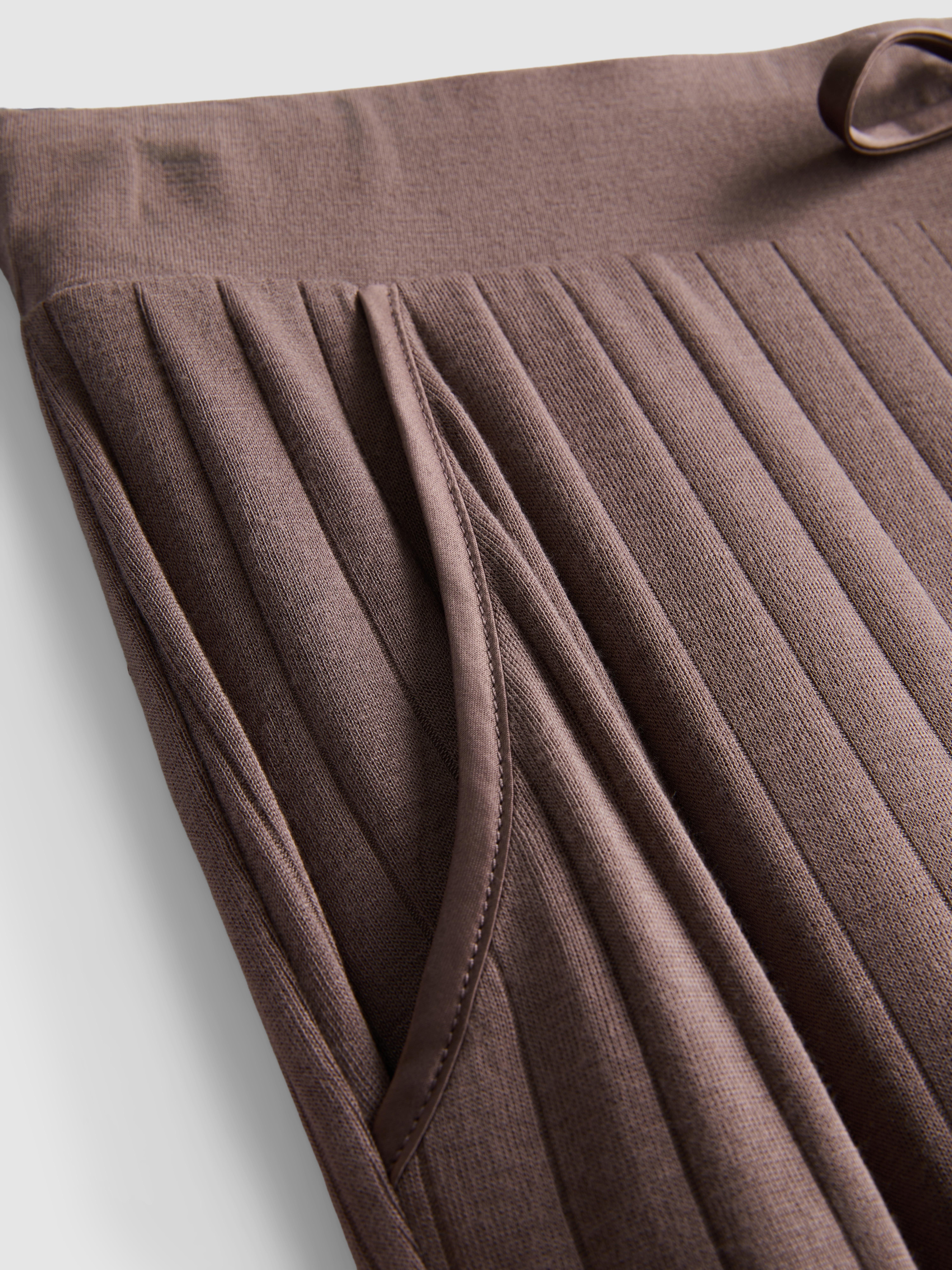 Modal-Rich Ribbed Pajama Bottoms