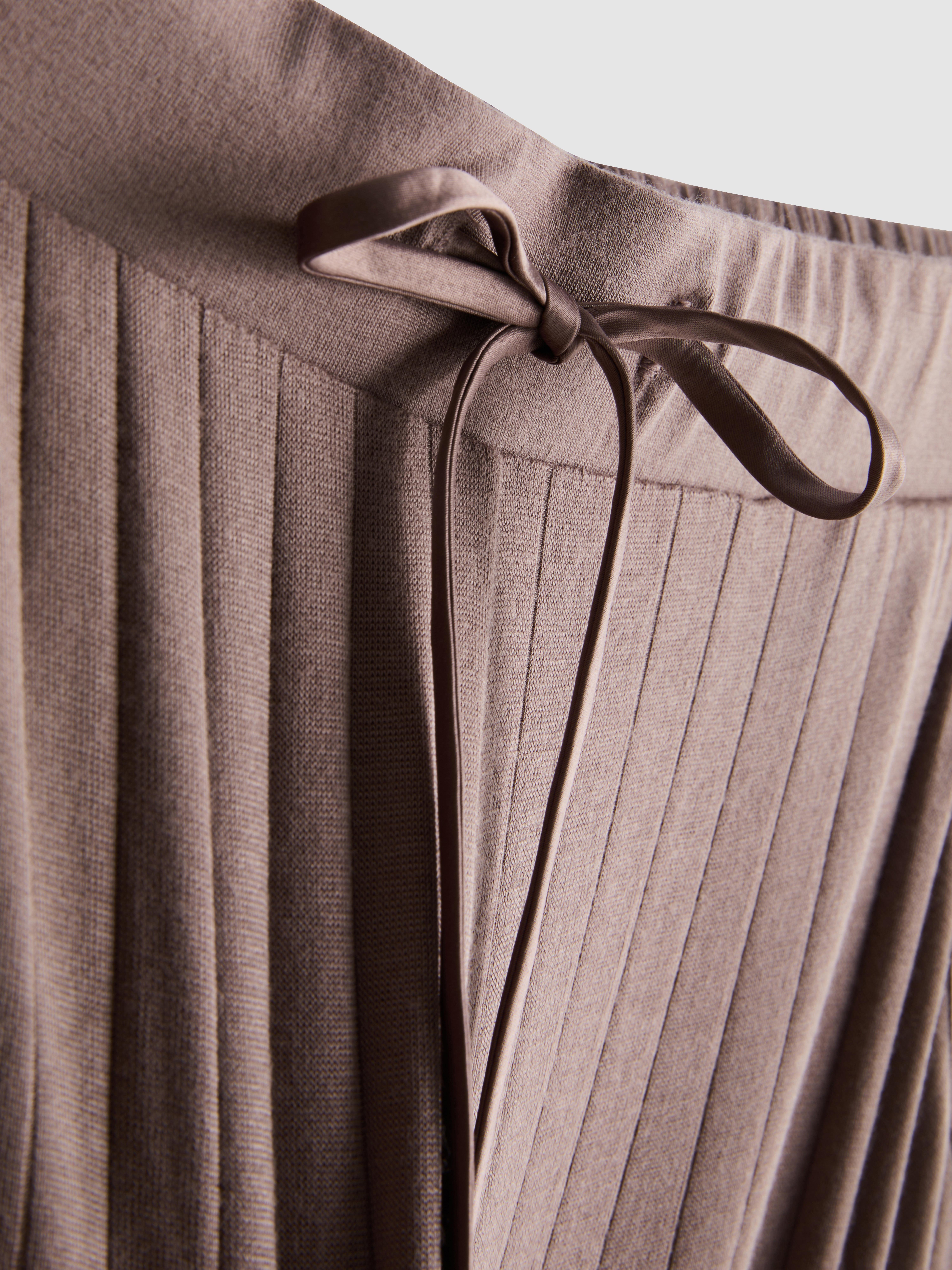 Modal-Rich Ribbed Pajama Bottoms