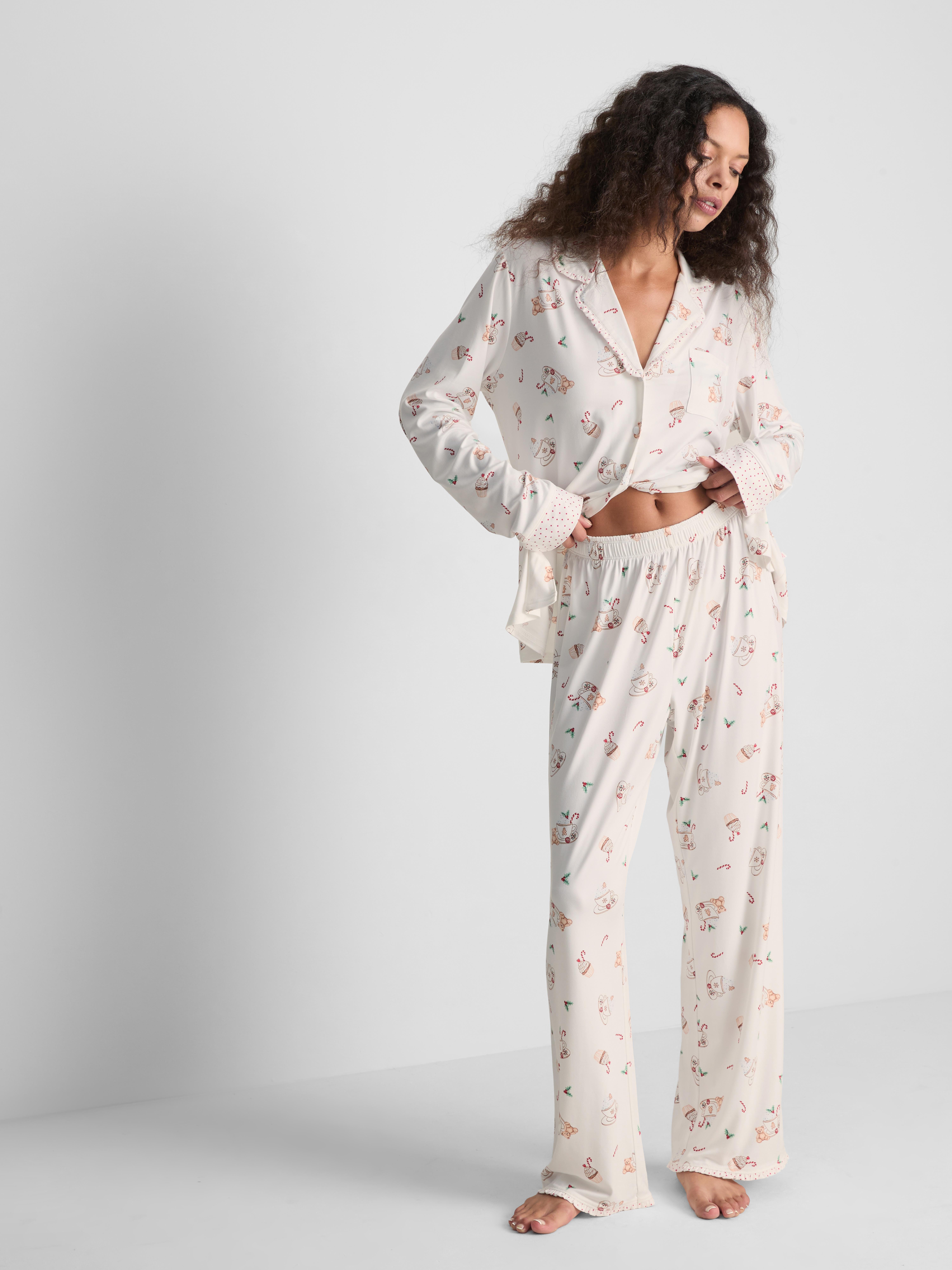 Love To Lounge Printed Boyfriend Pajamas