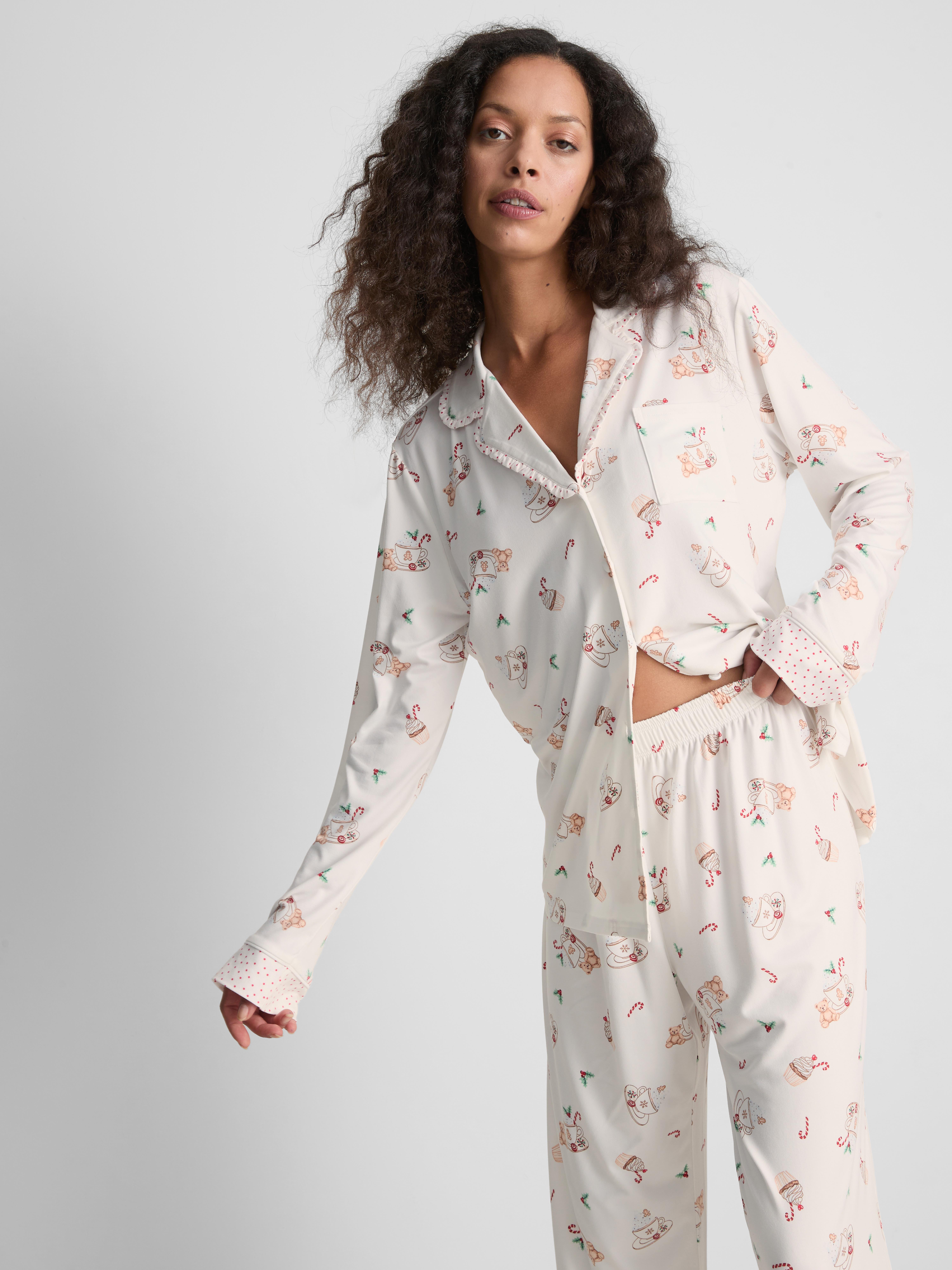 Love To Lounge Printed Boyfriend Pajamas
