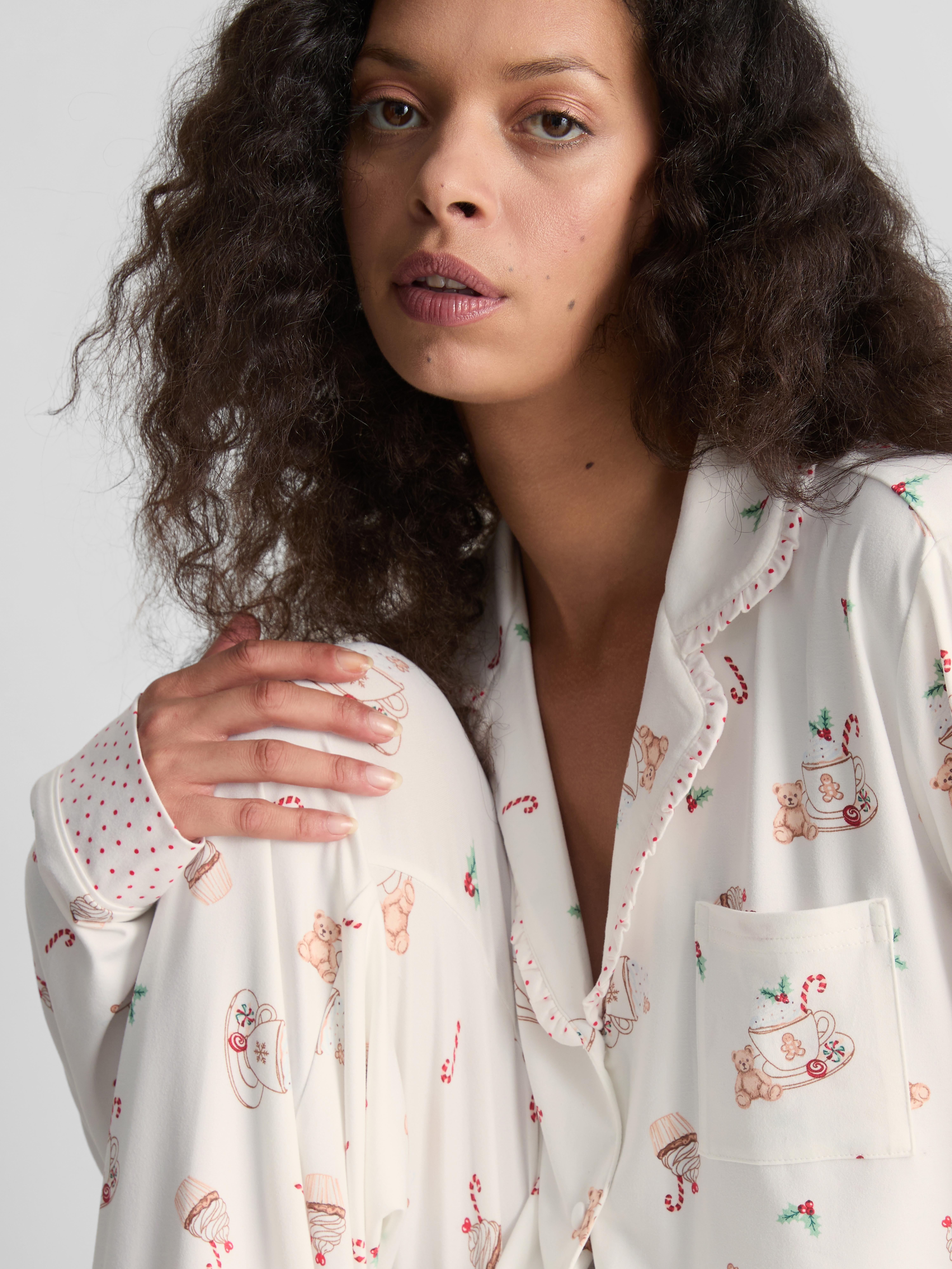 Love To Lounge Printed Boyfriend Pajamas