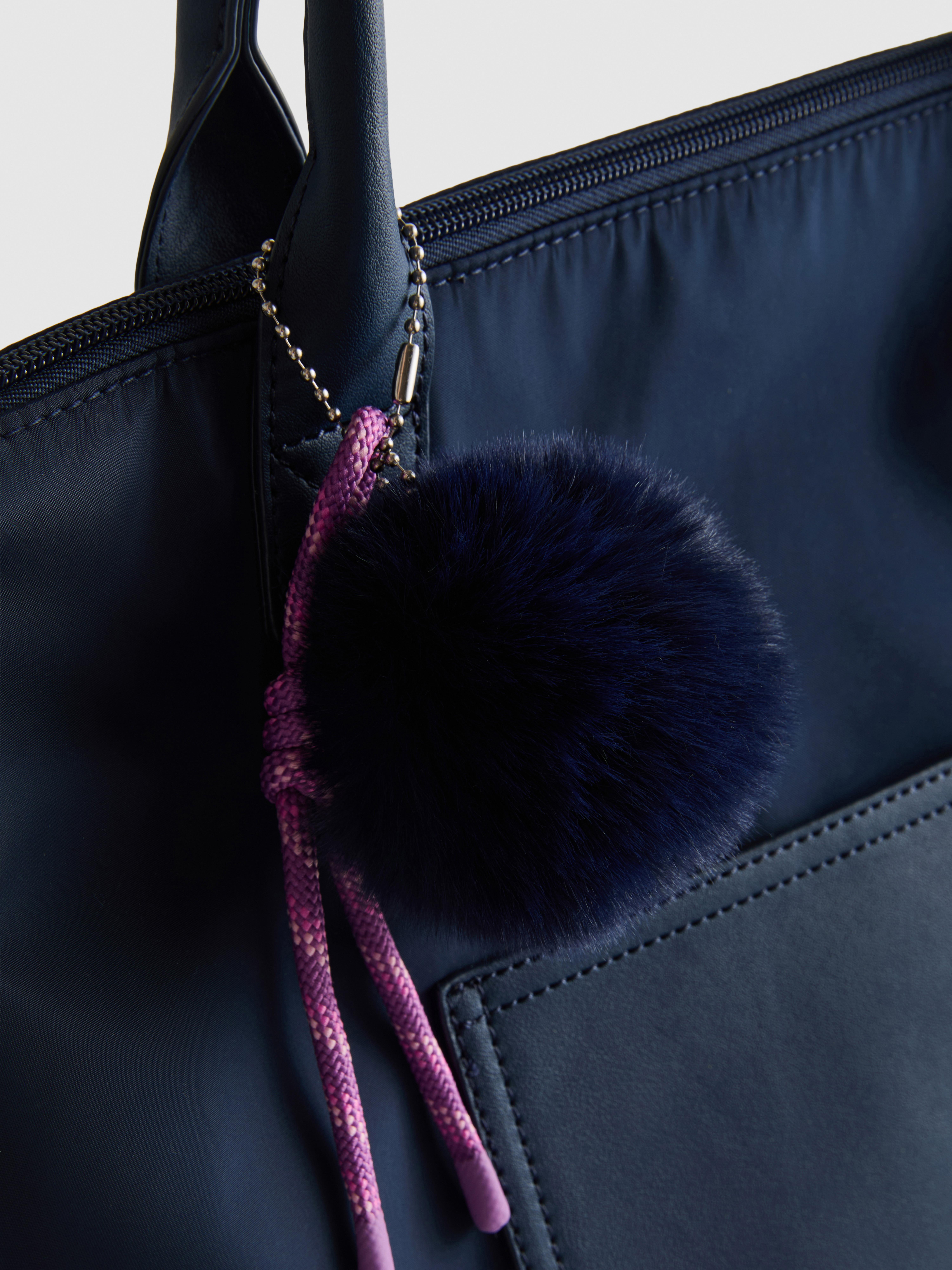 Zip Tote Bag With Charm