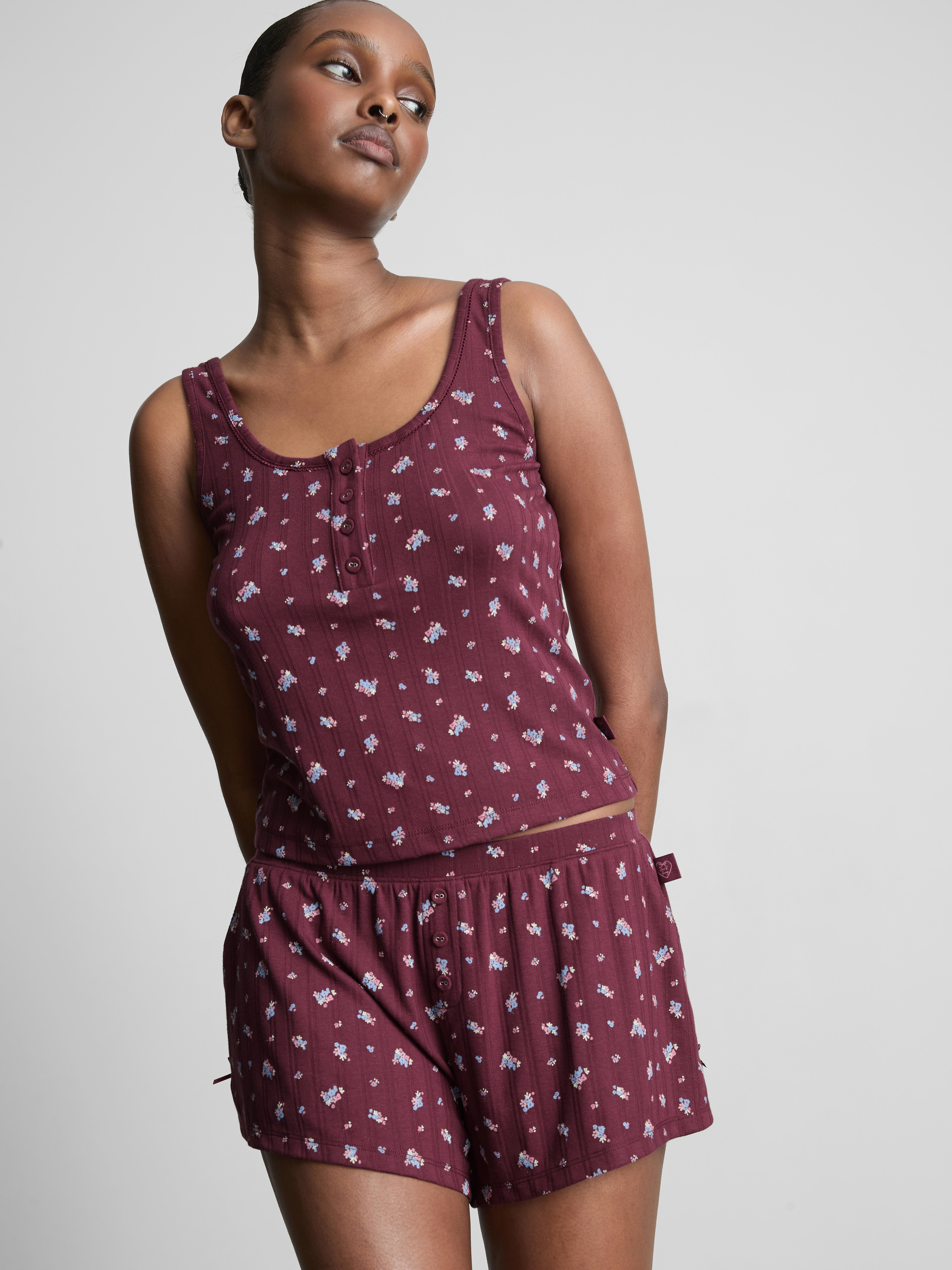 Love To Lounge Floral Print Pajama Tank Top