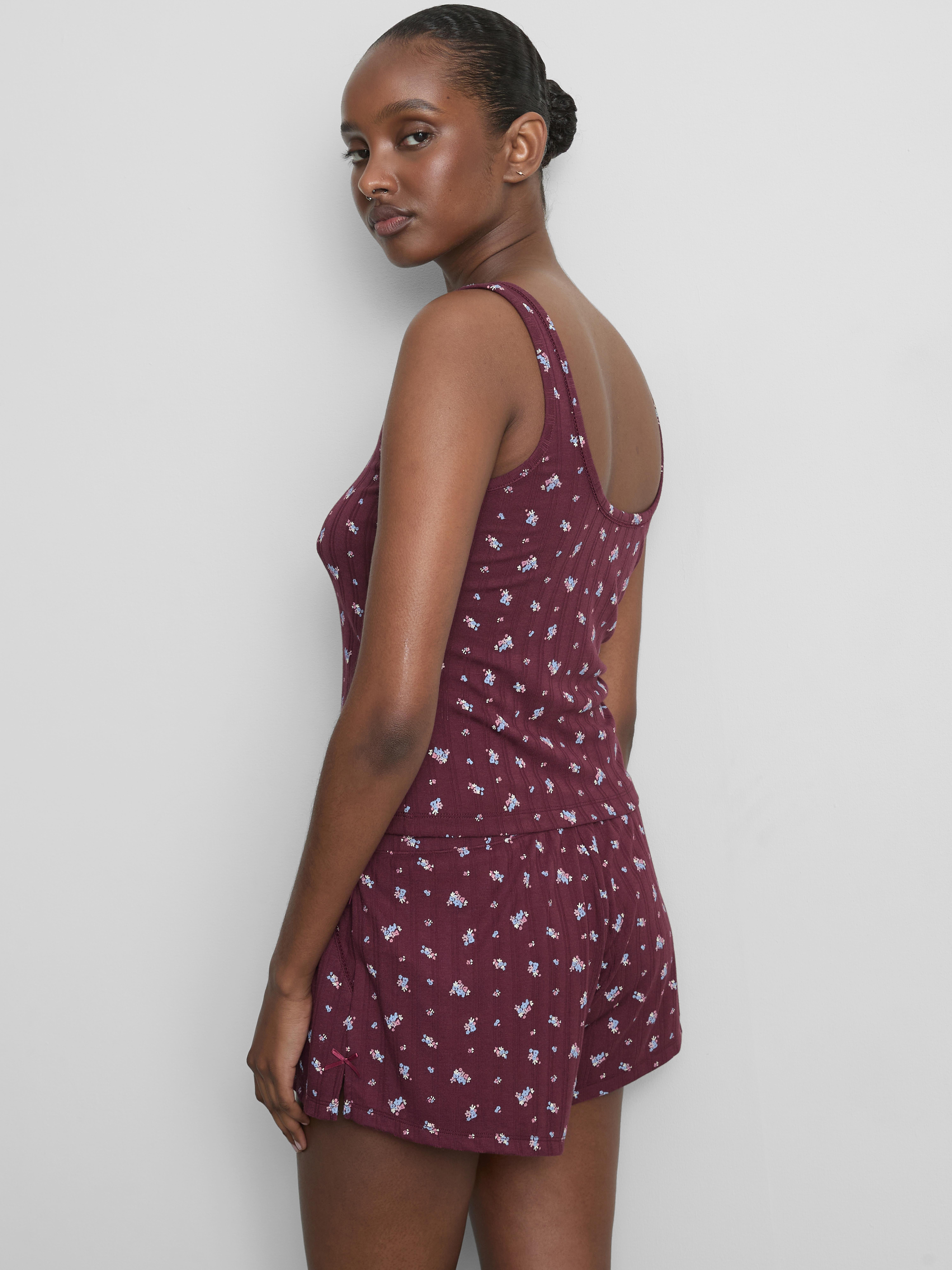 Love To Lounge Floral Print Pajama Tank Top